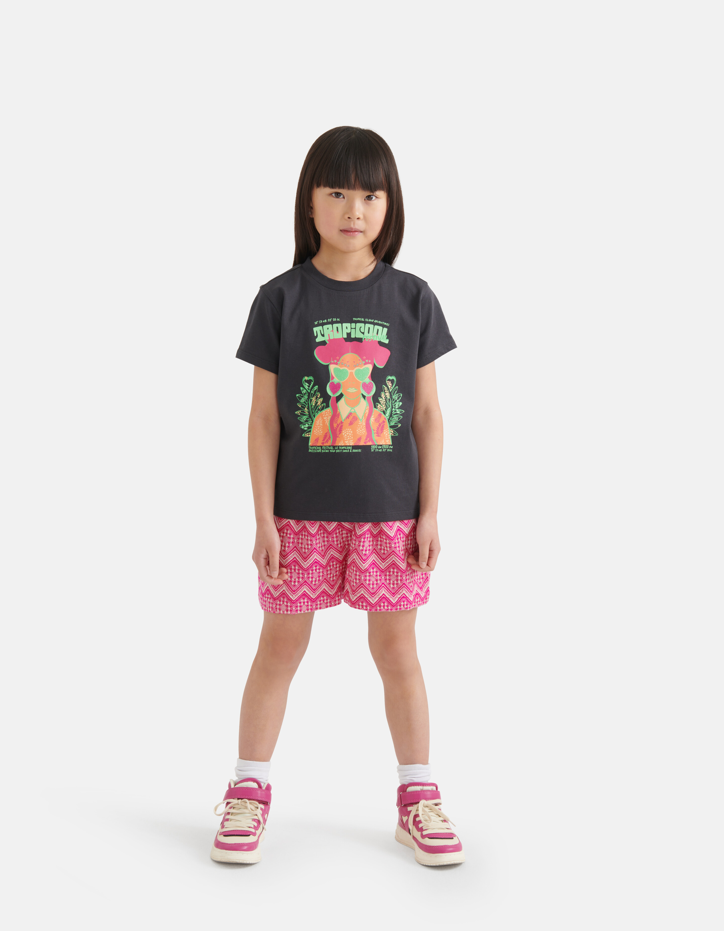 Artwork T-shirt Donkergrijs SHOEBY GIRLS