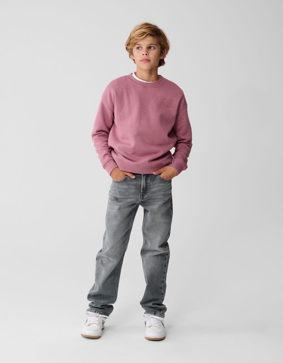 Wanderlust Artwork Sweater Lichtroze SHOEBY BOYS