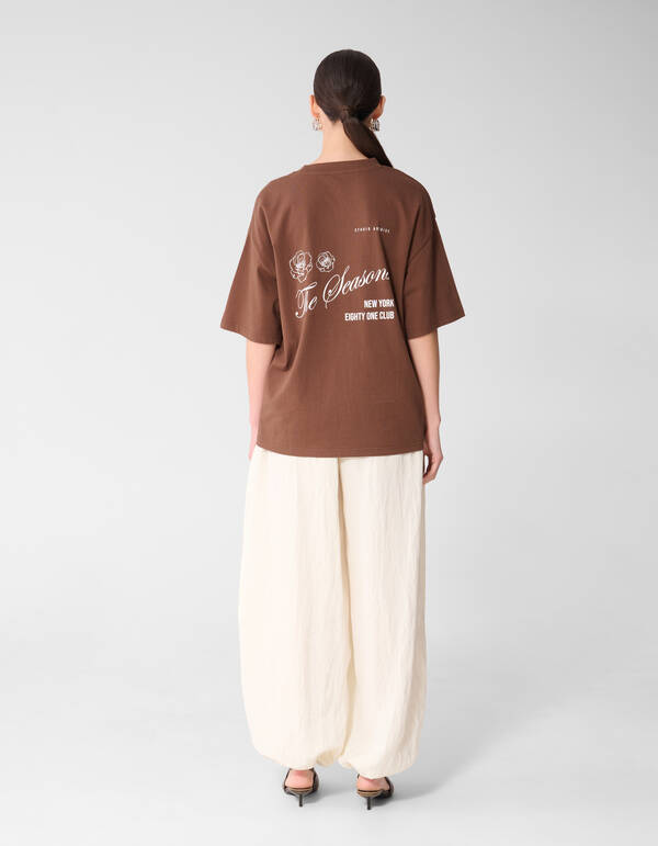 Seasons Artwork T-shirt Bruin SHOEBY WOMEN