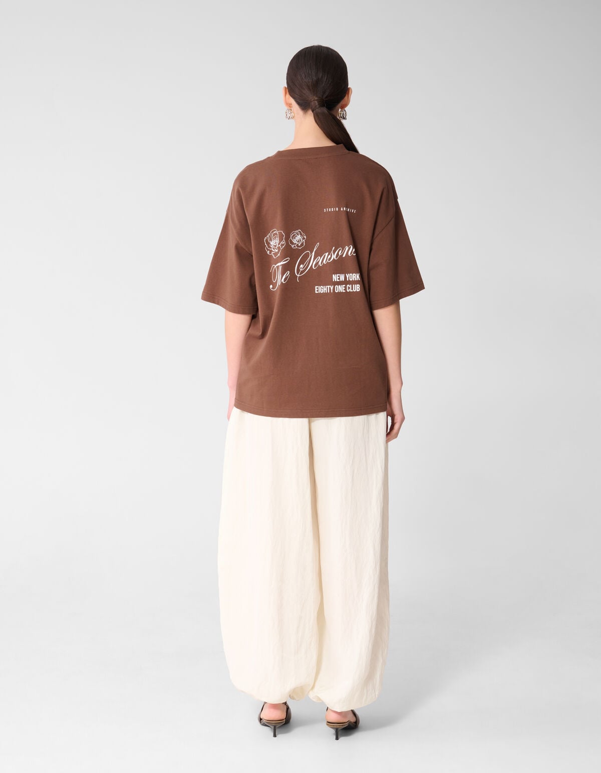 Seasons Artwork T-shirt Bruin SHOEBY WOMEN