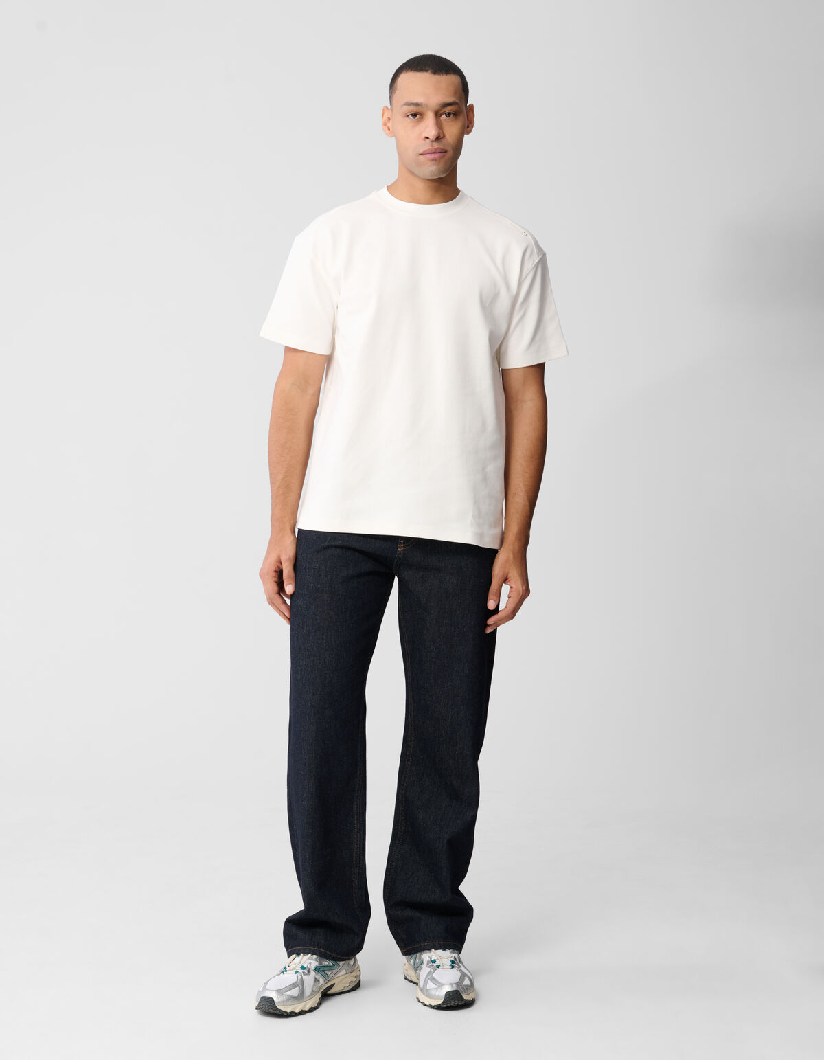 Basis Relaxed Fit T-shirt Gebroken Wit SHOEBY MEN