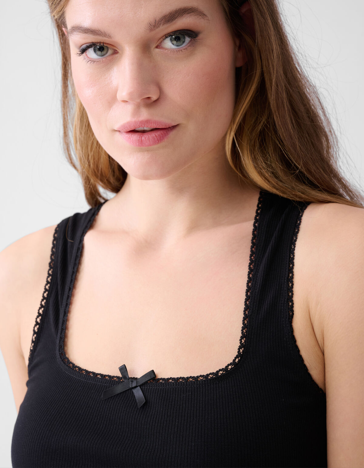 Basic Strik Top Zwart SHOEBY WOMEN