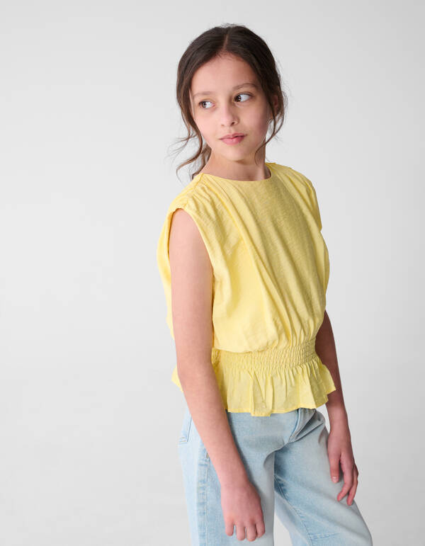 Smock Top Lichtgeel SHOEBY GIRLS