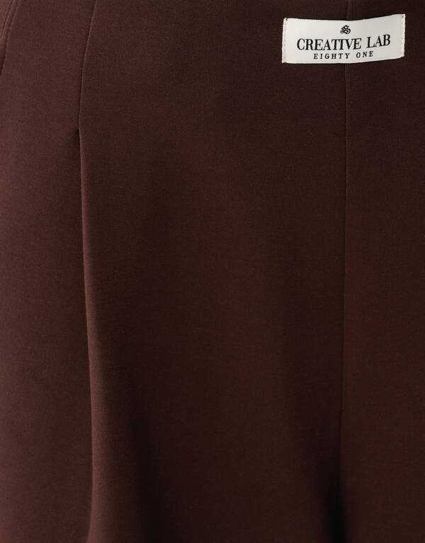 Waistband Jogger Broek Donkerbruin SHOEBY WOMEN