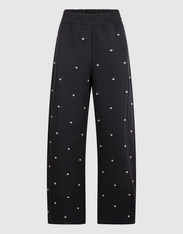 Studded Wide Leg Fit Broek Zwart SHOEBY WOMEN