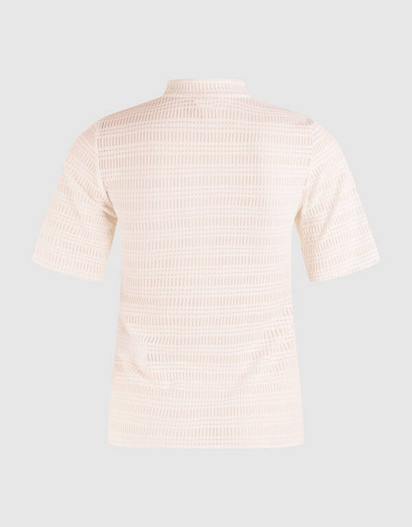 Mesh Structuur Top Gebroken Wit SHOEBY WOMEN