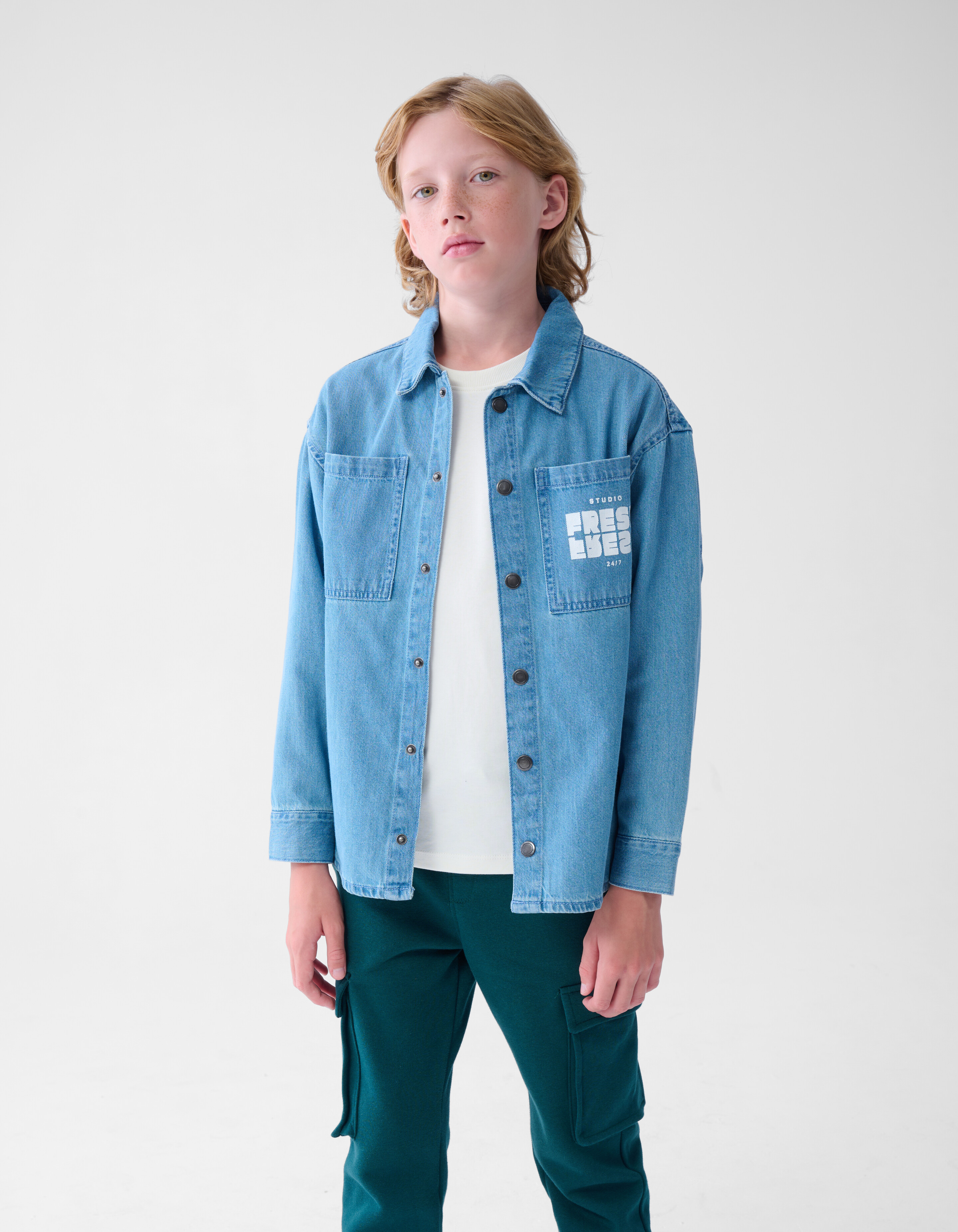 Denim Overhemd Blauw SHOEBY BOYS
