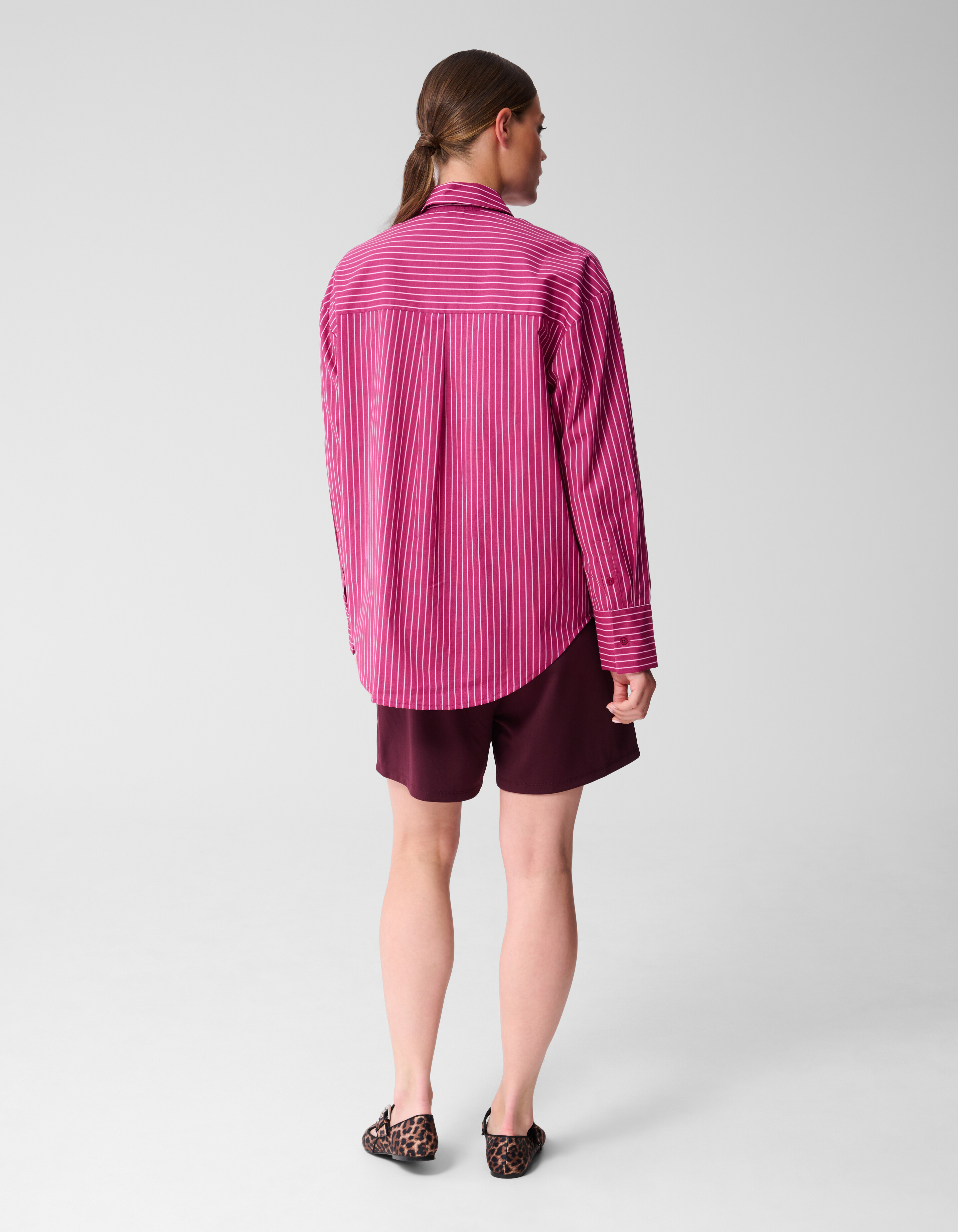 Pinstripe Blouse Donkerroze SHOEBY WOMEN