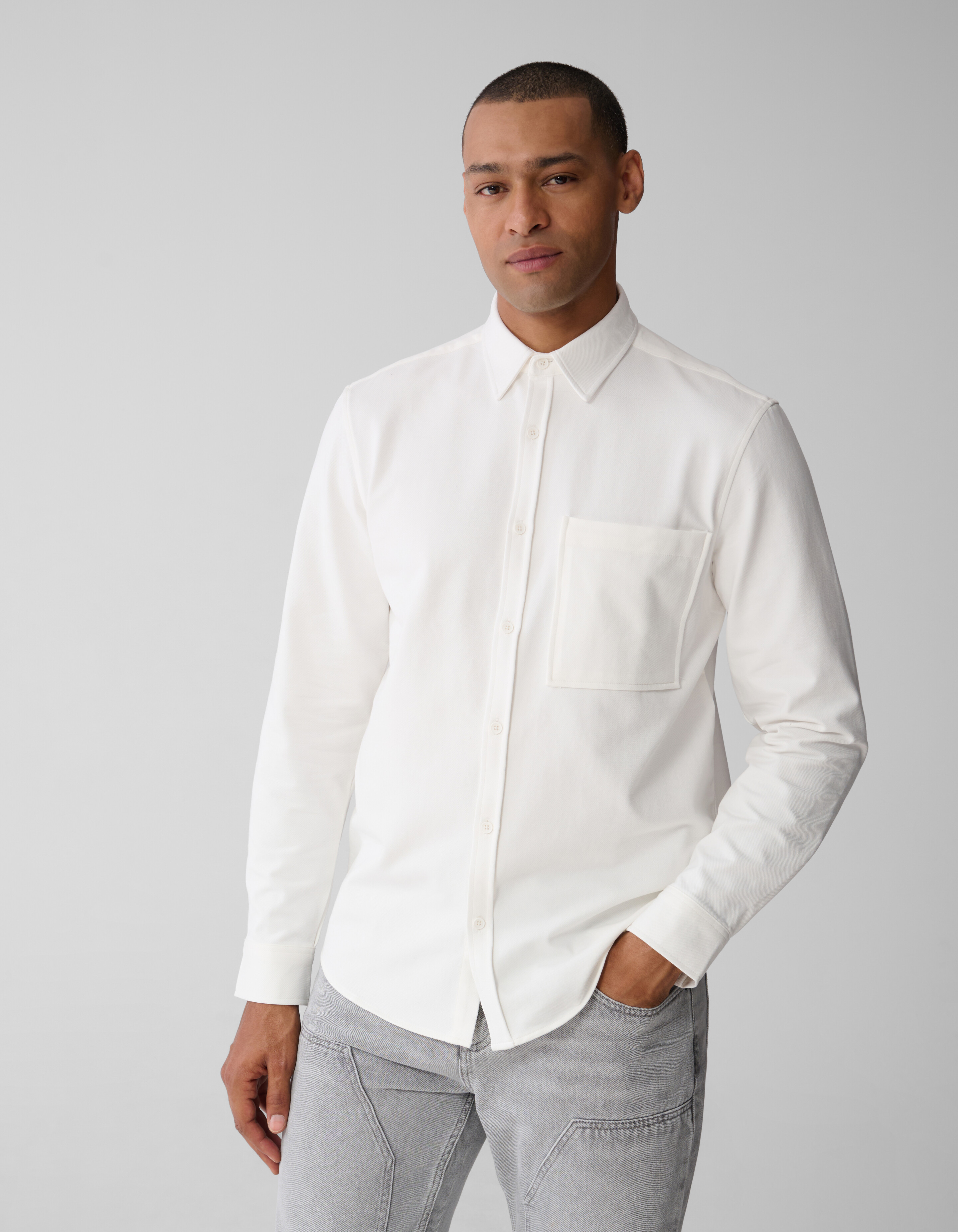 Pocket Overhemd Gebroken Wit SHOEBY MEN