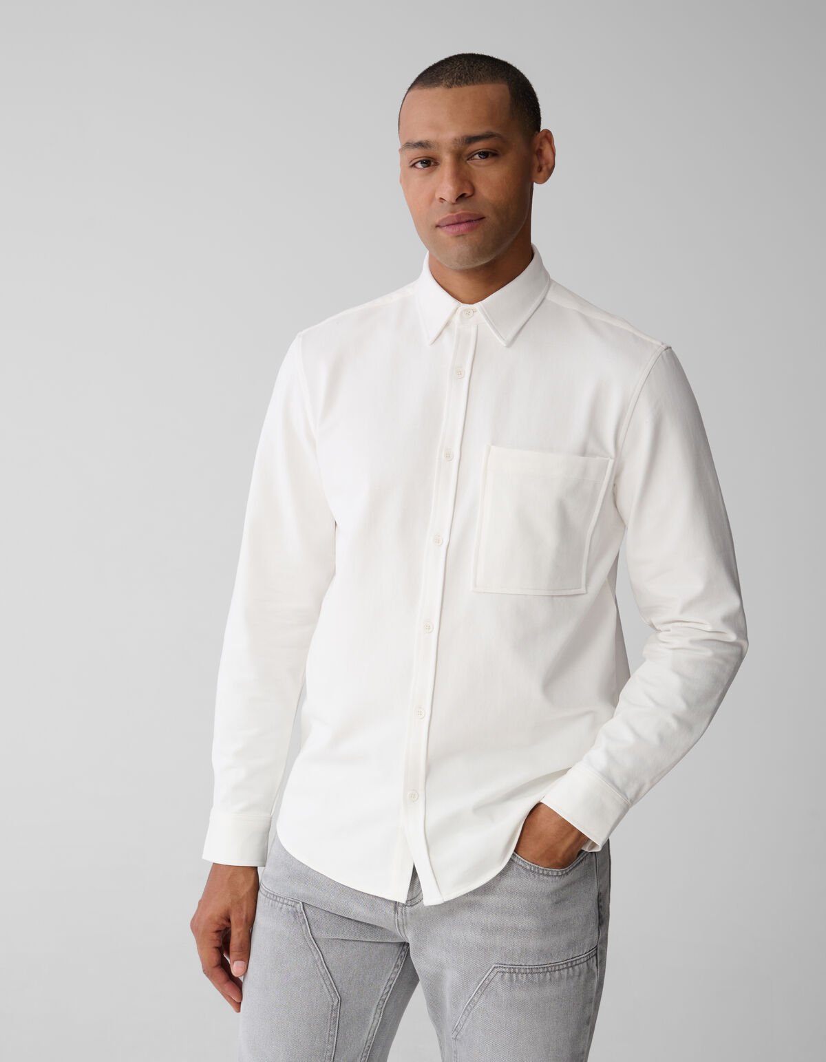 Pocket Overhemd Gebroken Wit SHOEBY MEN