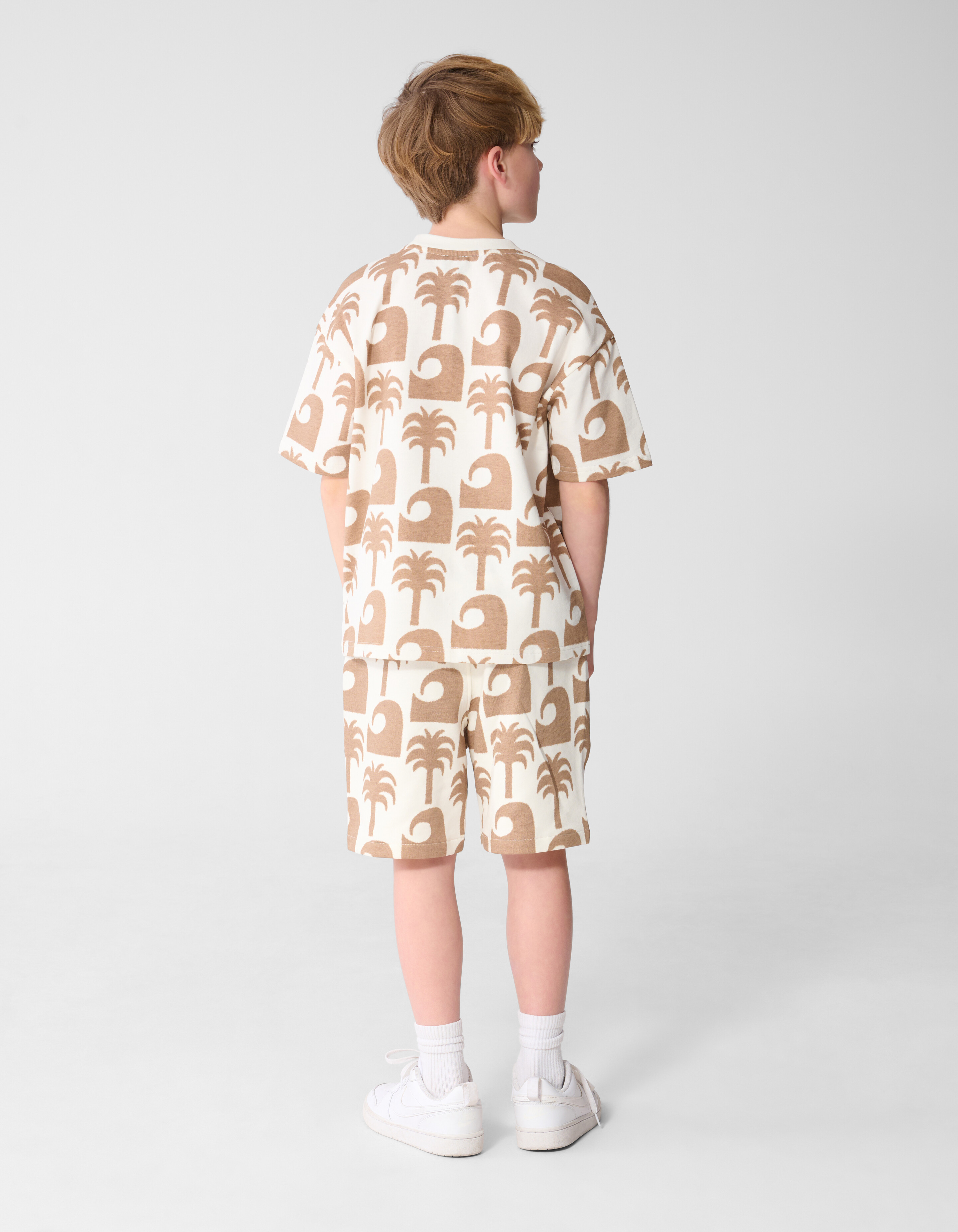 Palm Print Short Gebroken Wit SHOEBY BOYS