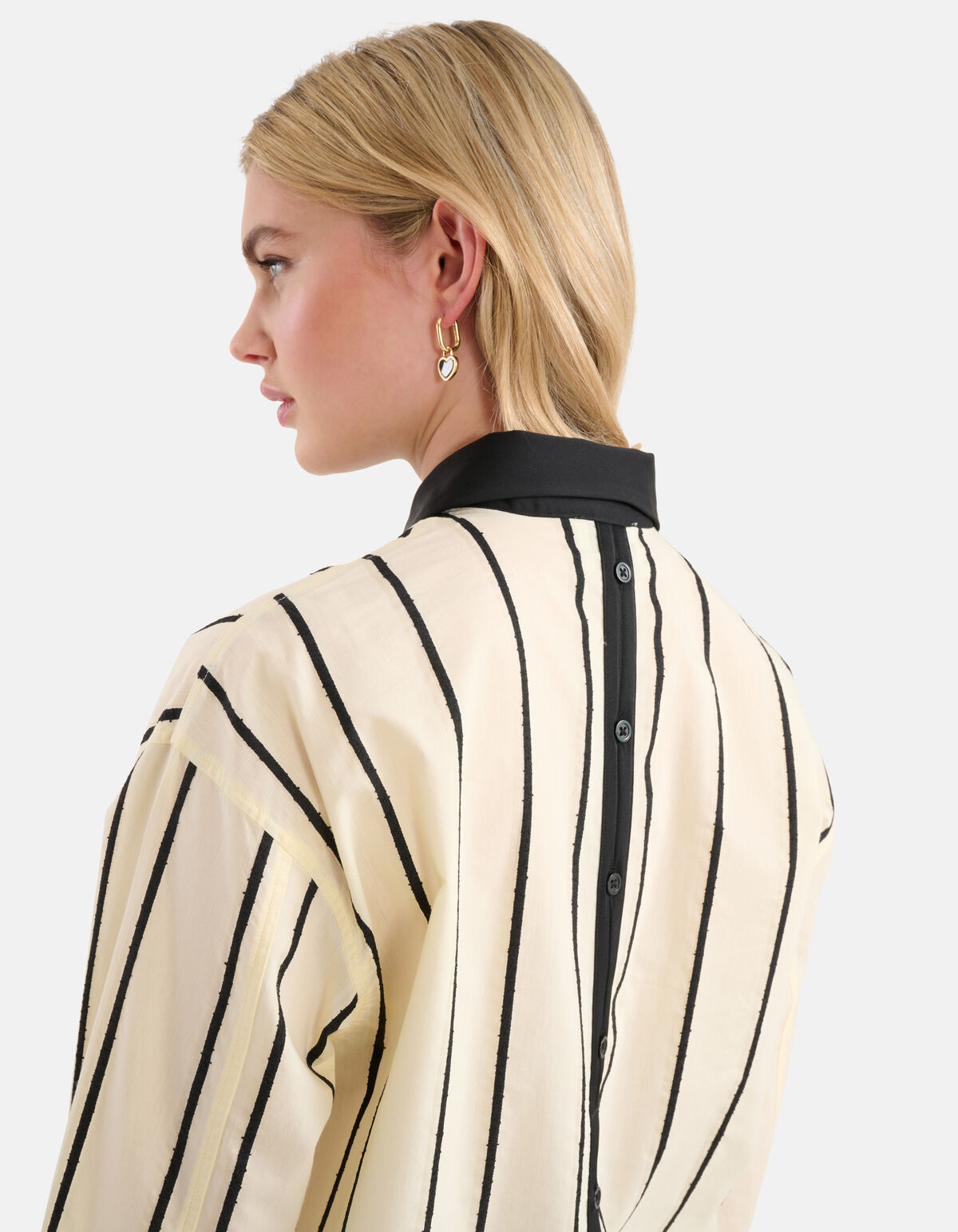 Gestreepte Blouse Gebroken Wit/Zwart SHOEBY WOMEN