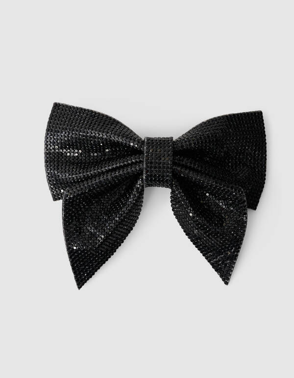 Strass Strik Haarclip Zwart SHOEBY ACCESSOIRES