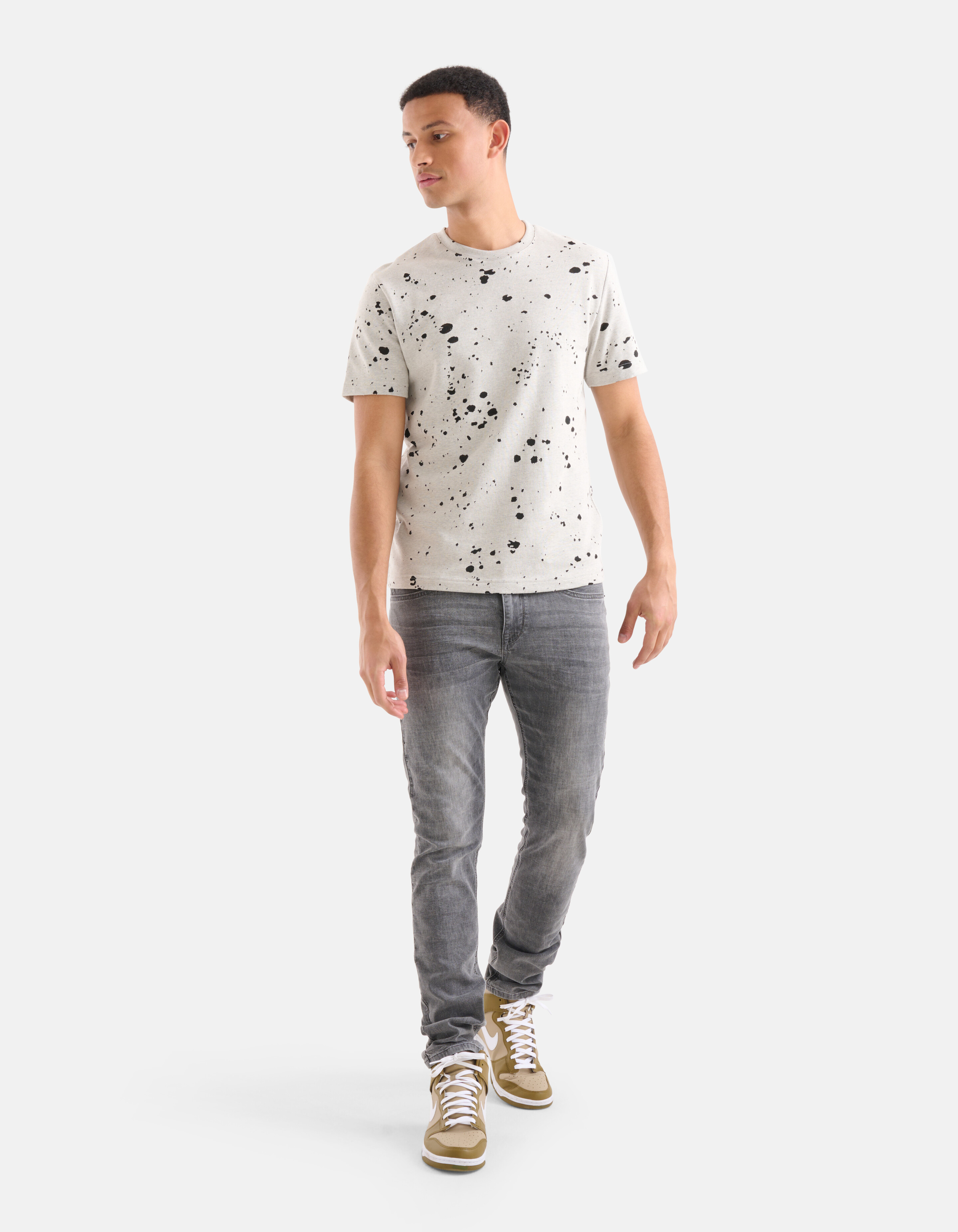Ausbrenner T-shirt Gebroken Wit SHOEBY MEN