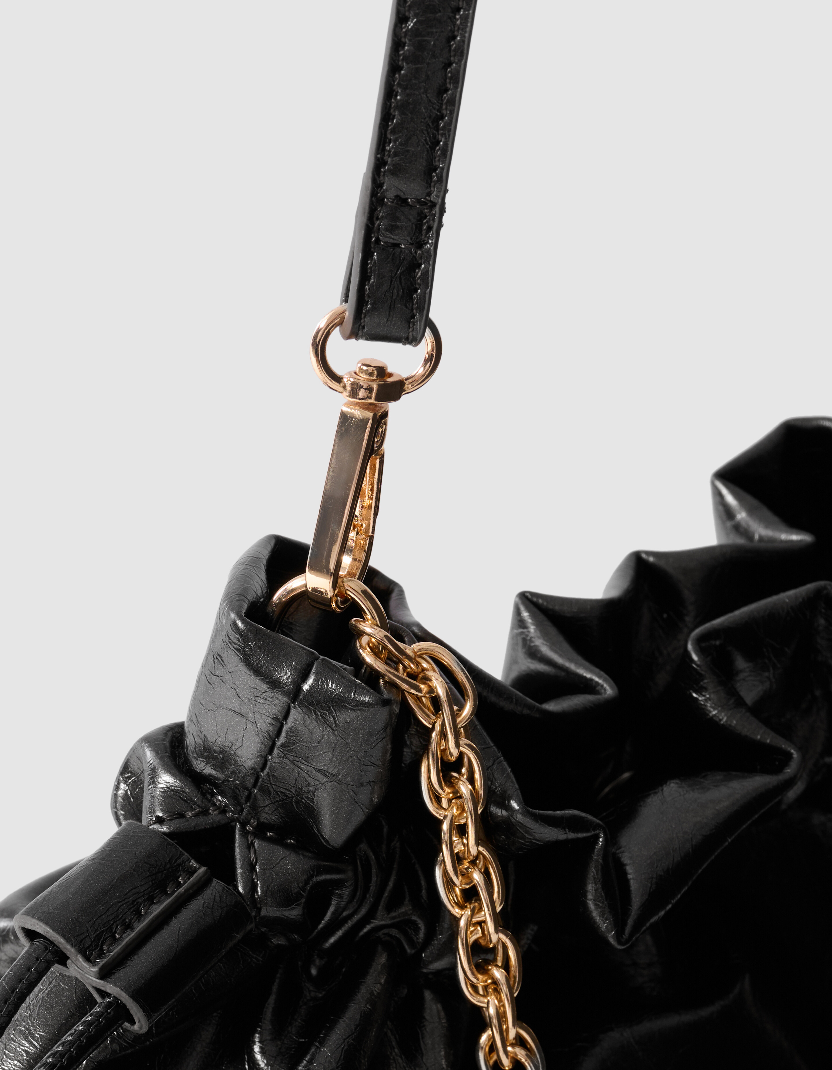 Shiny Chain Clutch Donkergrijs SHOEBY ACCESSOIRES