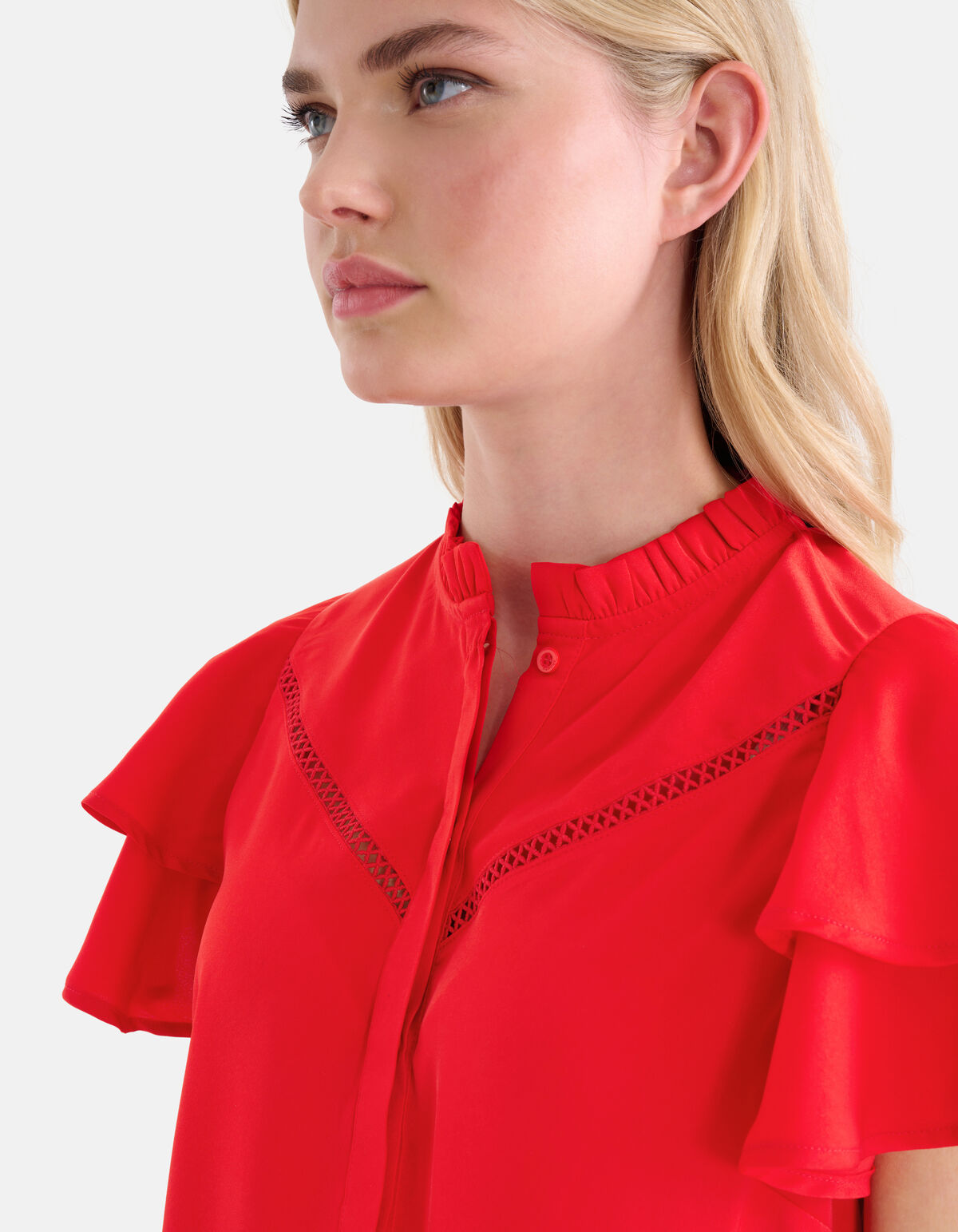 Tape Detail Top Rood SHOEBY WOMEN