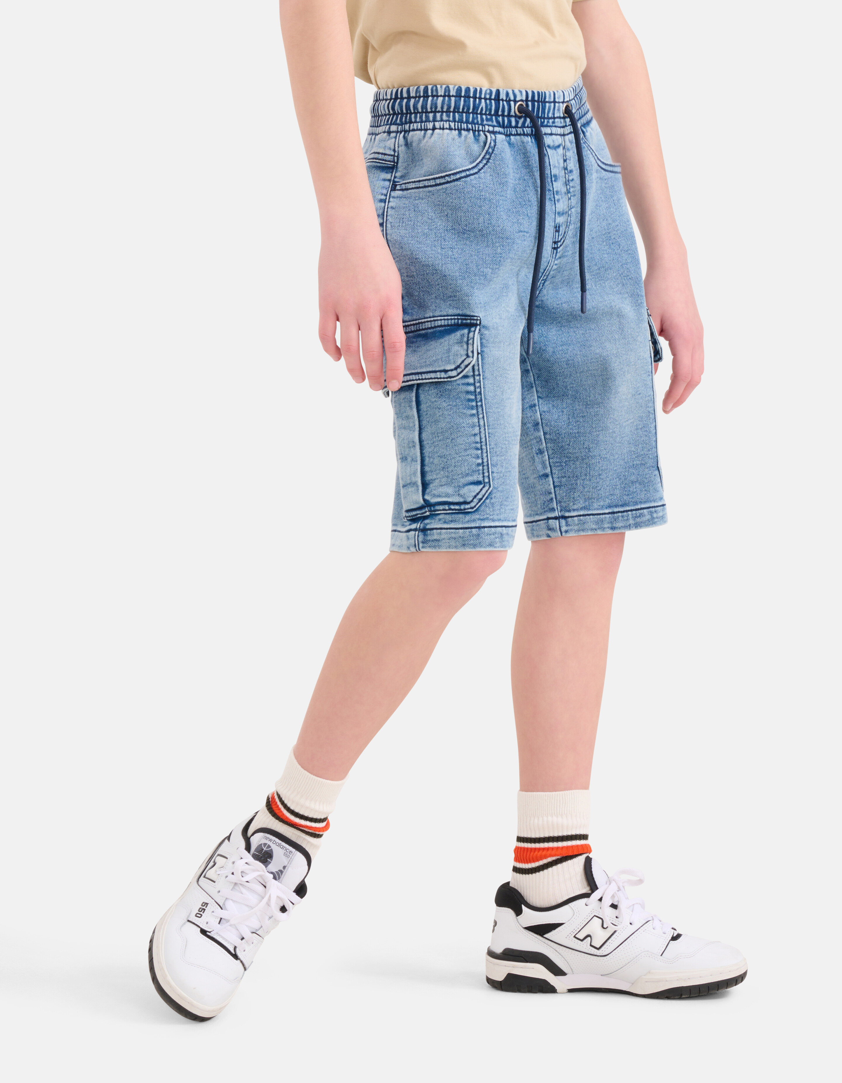 Cargo Jog Denim Short Mediumstone SHOEBY BOYS