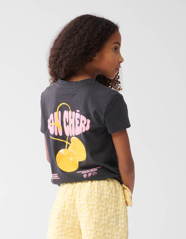 Artwork T-shirt Donkergrijs SHOEBY GIRLS