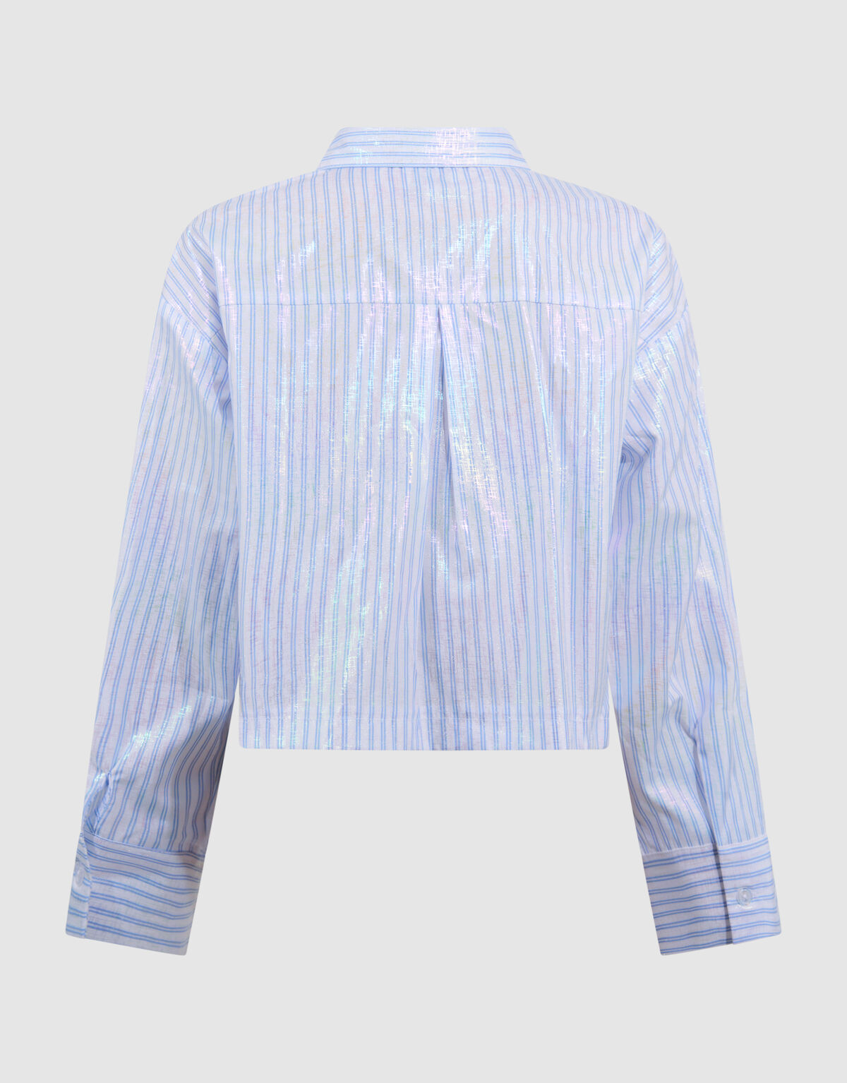 Shiny Pinstripe Blouse Lichtblauw SHOEBY GIRLS