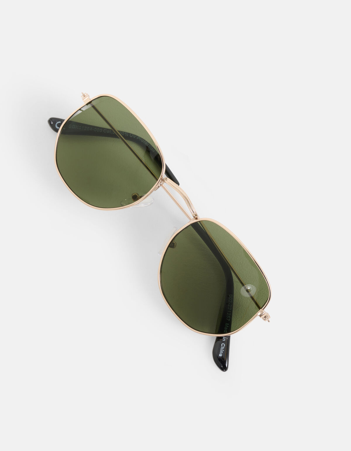 Ronde Metalen Zonnebril Goud SHOEBY ACCESSOIRES