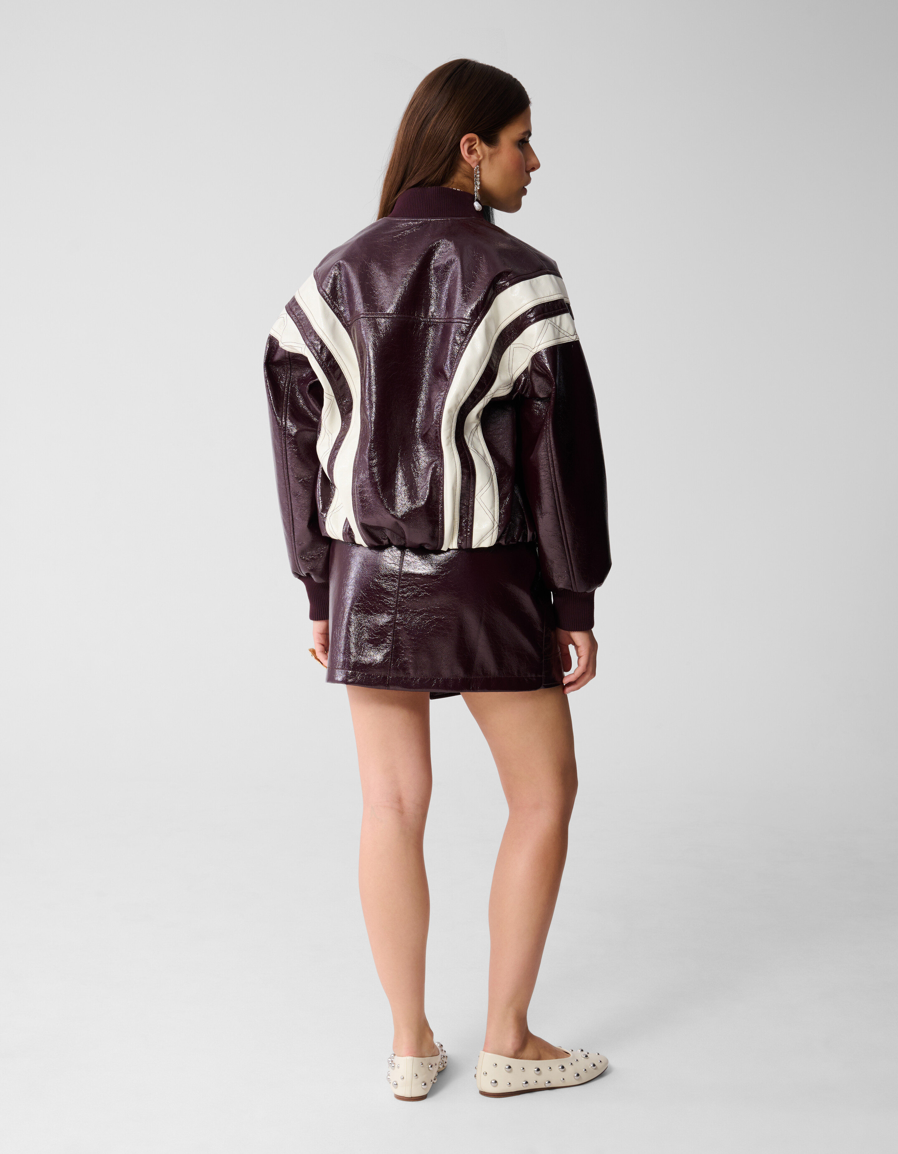 Sporty Lak Jacket Donkerrood SHOEBY WOMEN