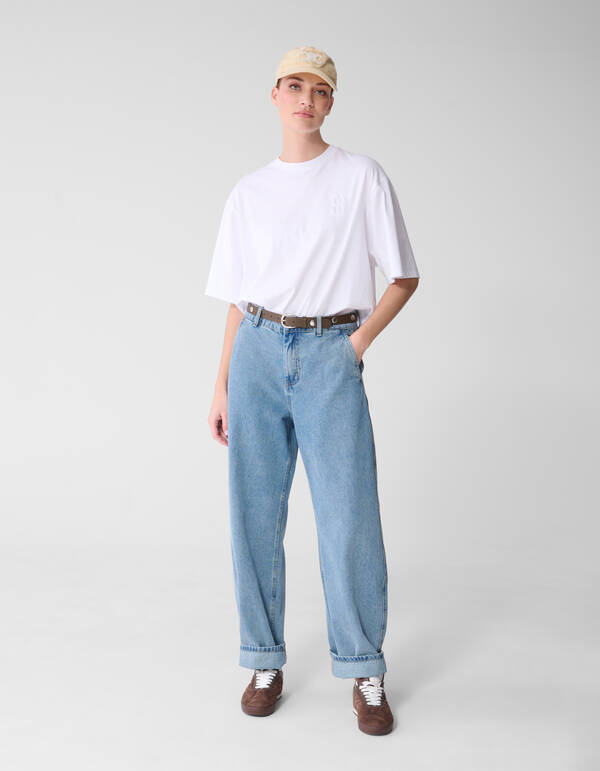 Oversized Logo T-shirt Wit By Mieke SHOEBY WOMEN