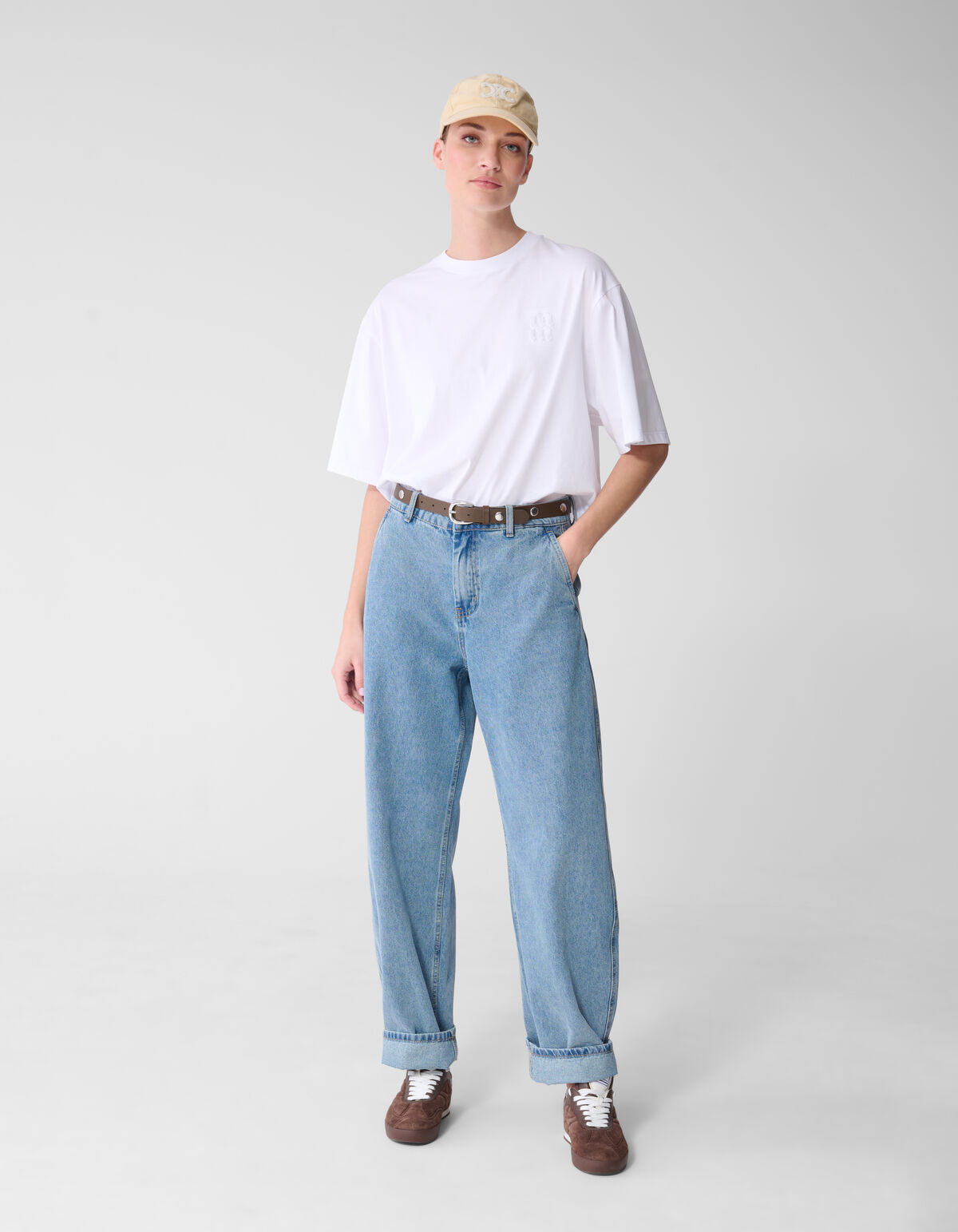 Oversized Logo T-shirt Wit By Mieke SHOEBY WOMEN