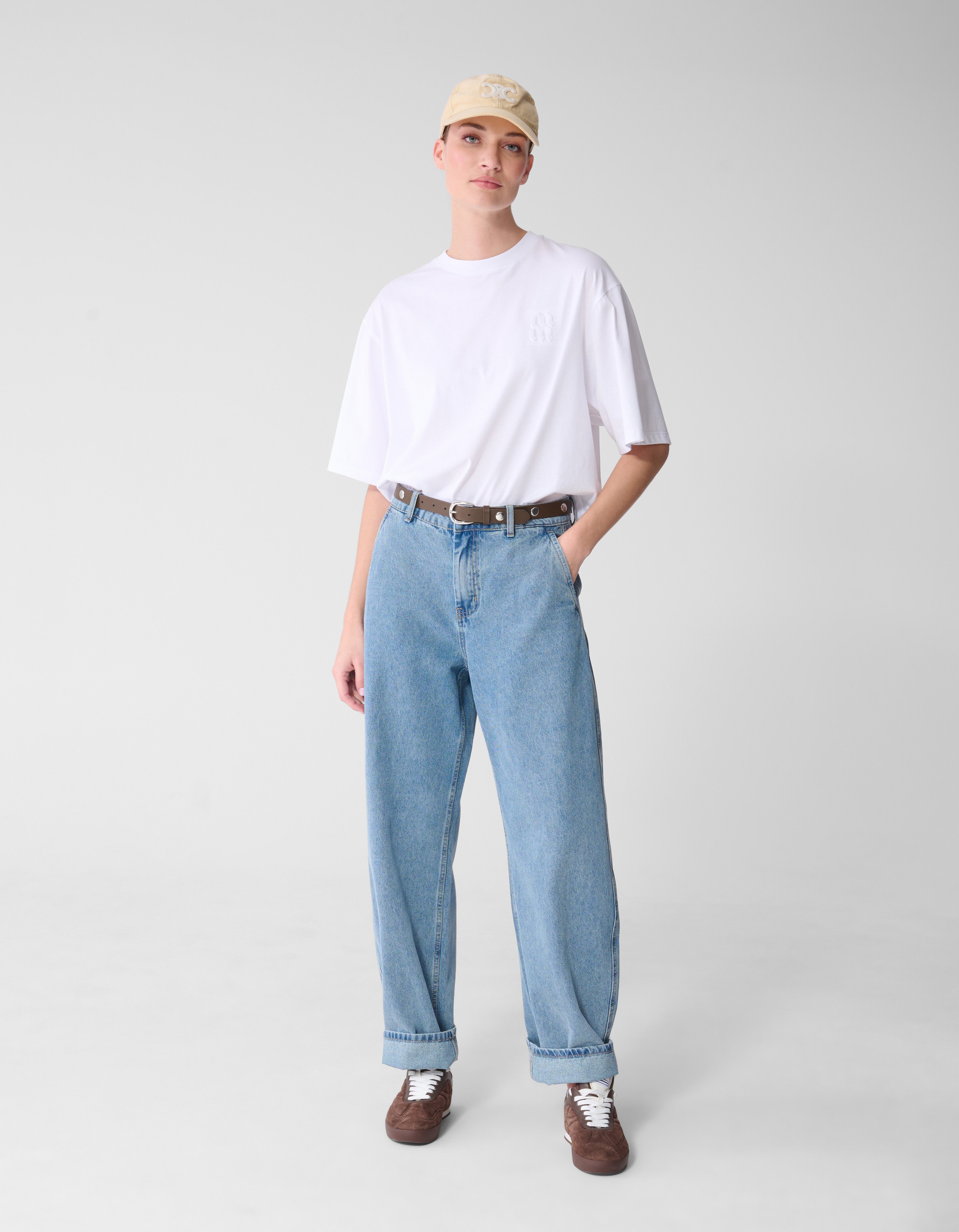 Oversized Logo T-shirt Wit By Mieke SHOEBY WOMEN