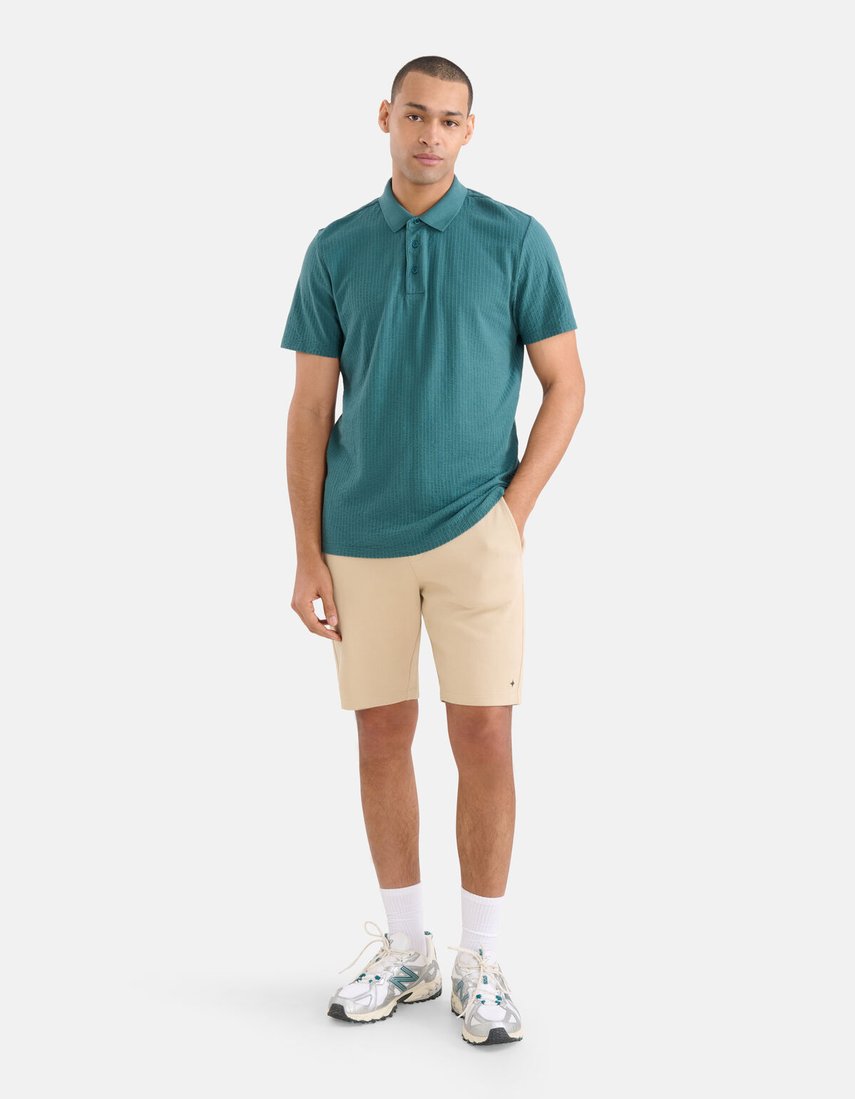 Structuur Polo Turquoise SHOEBY MEN