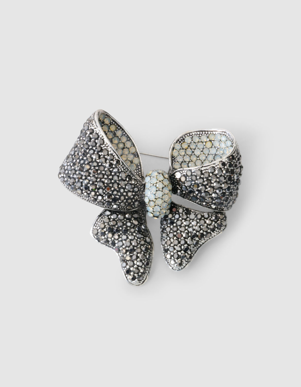 Strass Strik Broche Zilver SHOEBY ACCESSOIRES