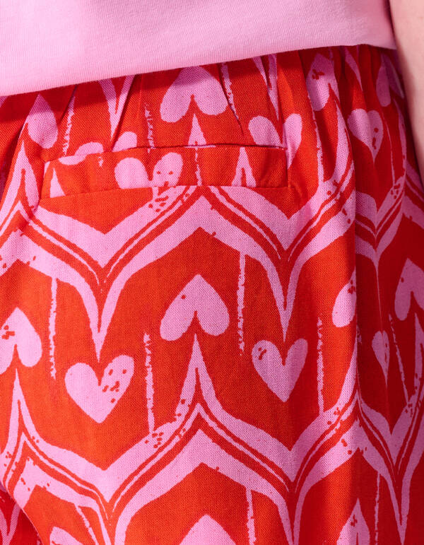 Heart Print Skort Roze/Rood SHOEBY GIRLS