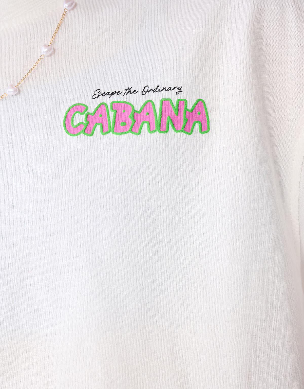 Cabana Artwork T-shirt Wit SHOEBY GIRLS