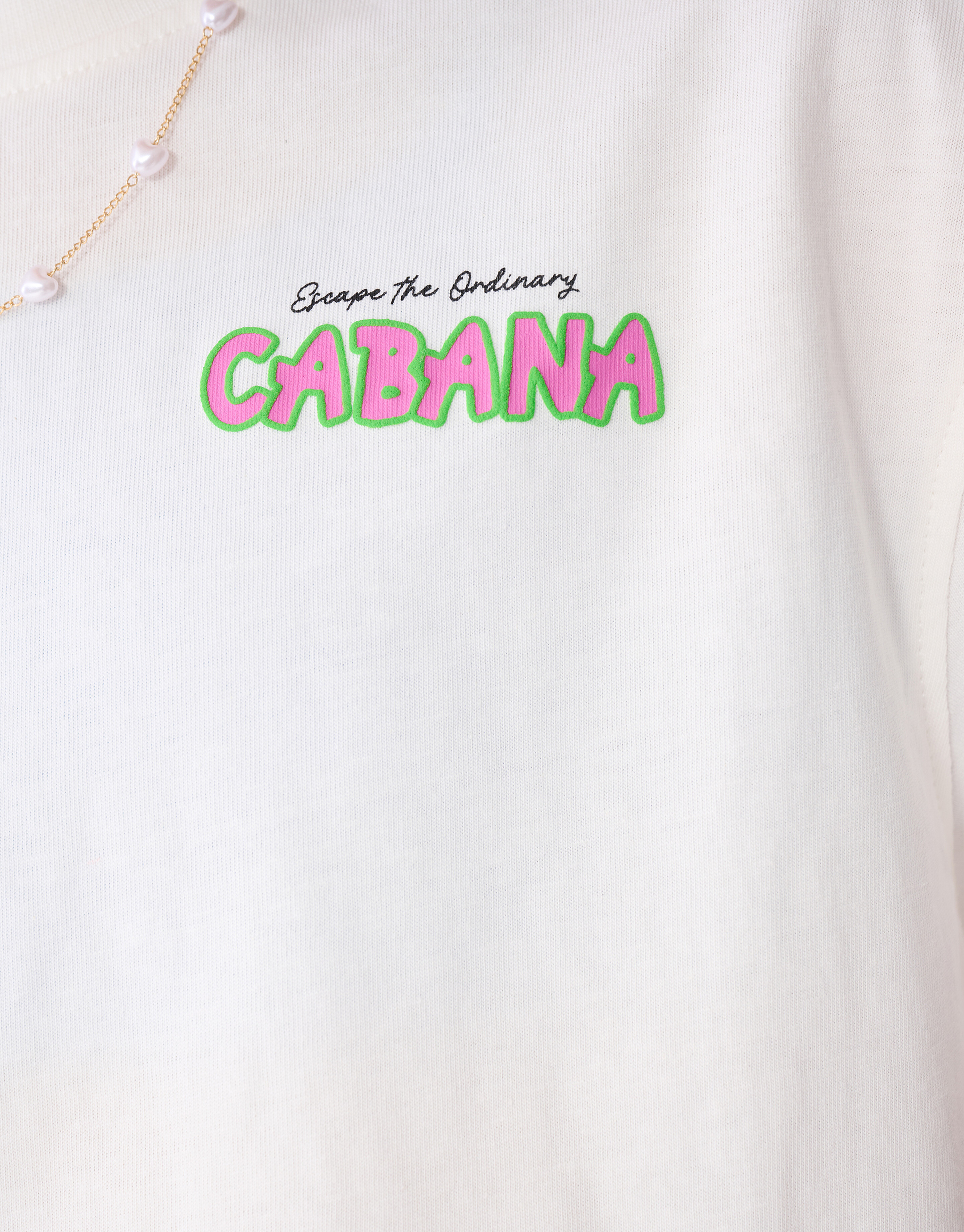 Cabana Artwork T-shirt Wit SHOEBY GIRLS