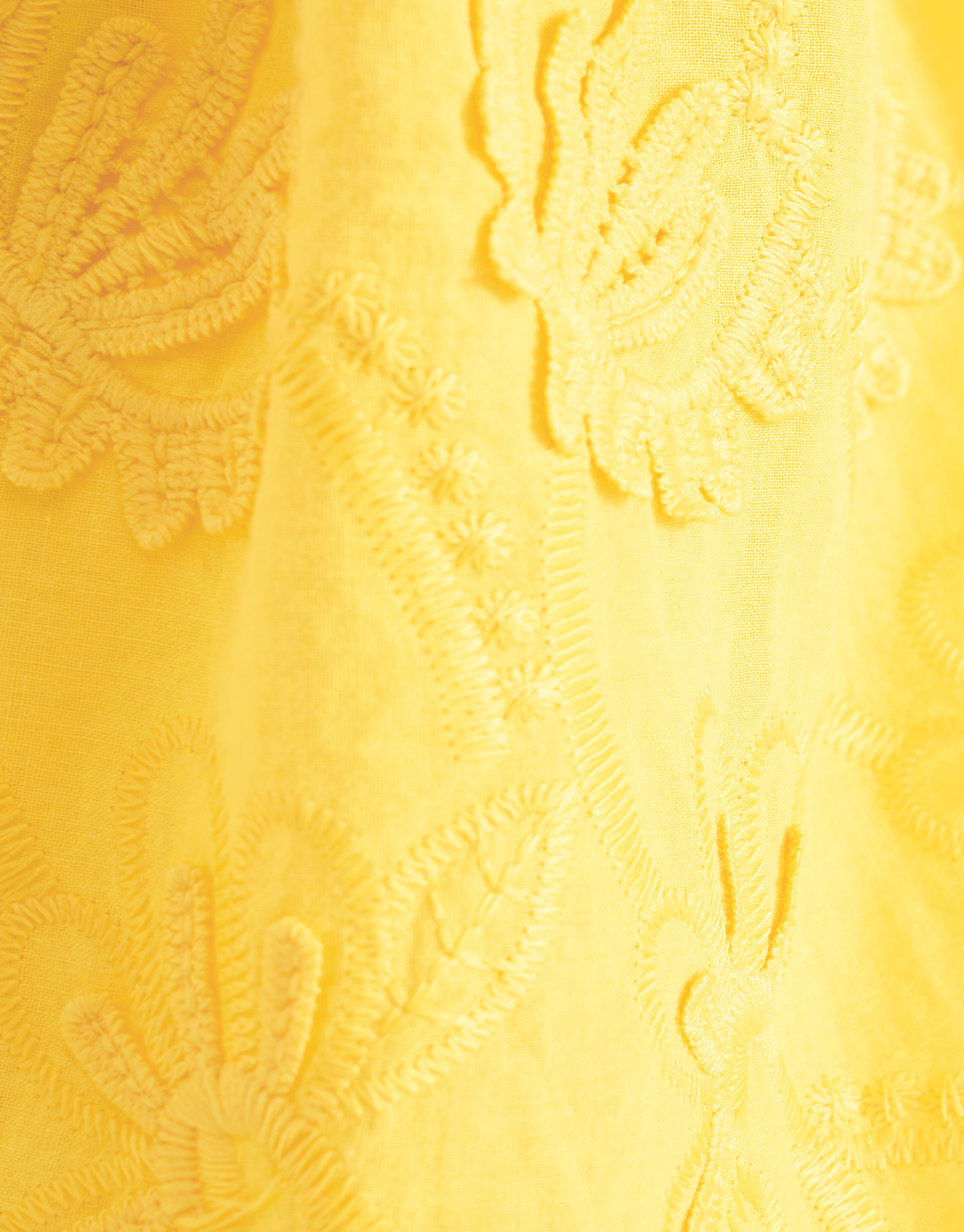 Embroidery Top Geel SHOEBY WOMEN