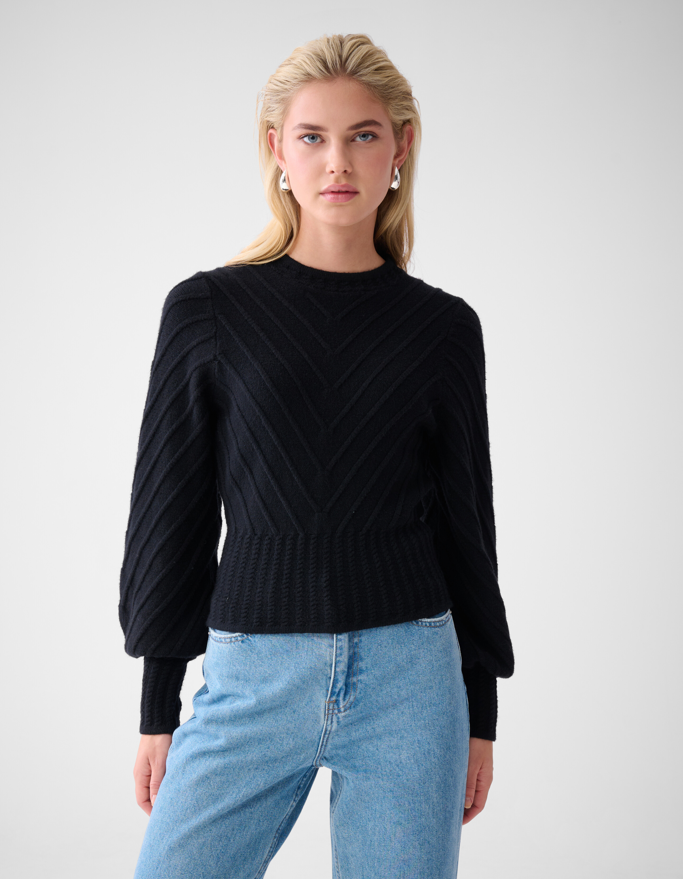 Diagonaal Trui Zwart SHOEBY WOMEN