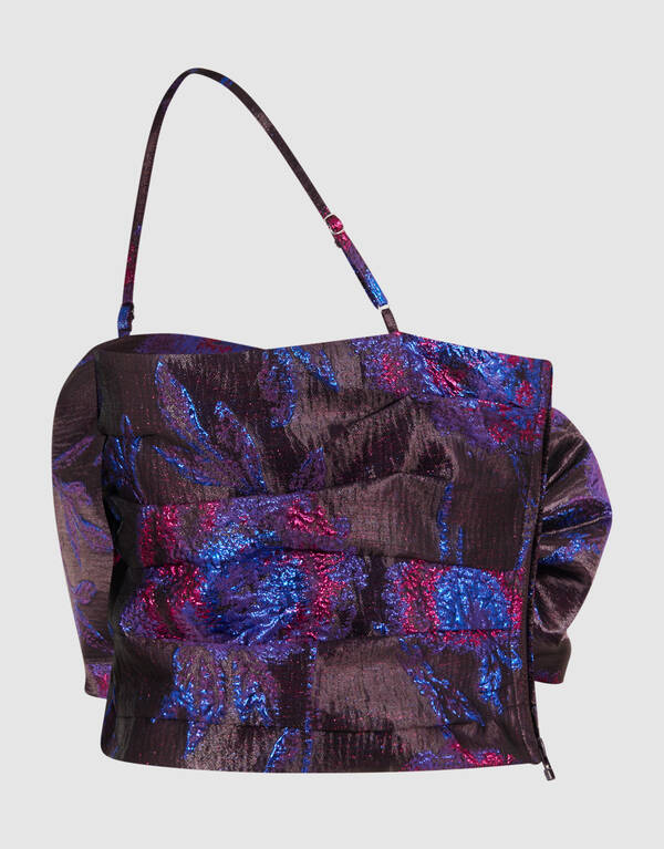 Jacquard Strik Top Paars/Zwart SHOEBY WOMEN