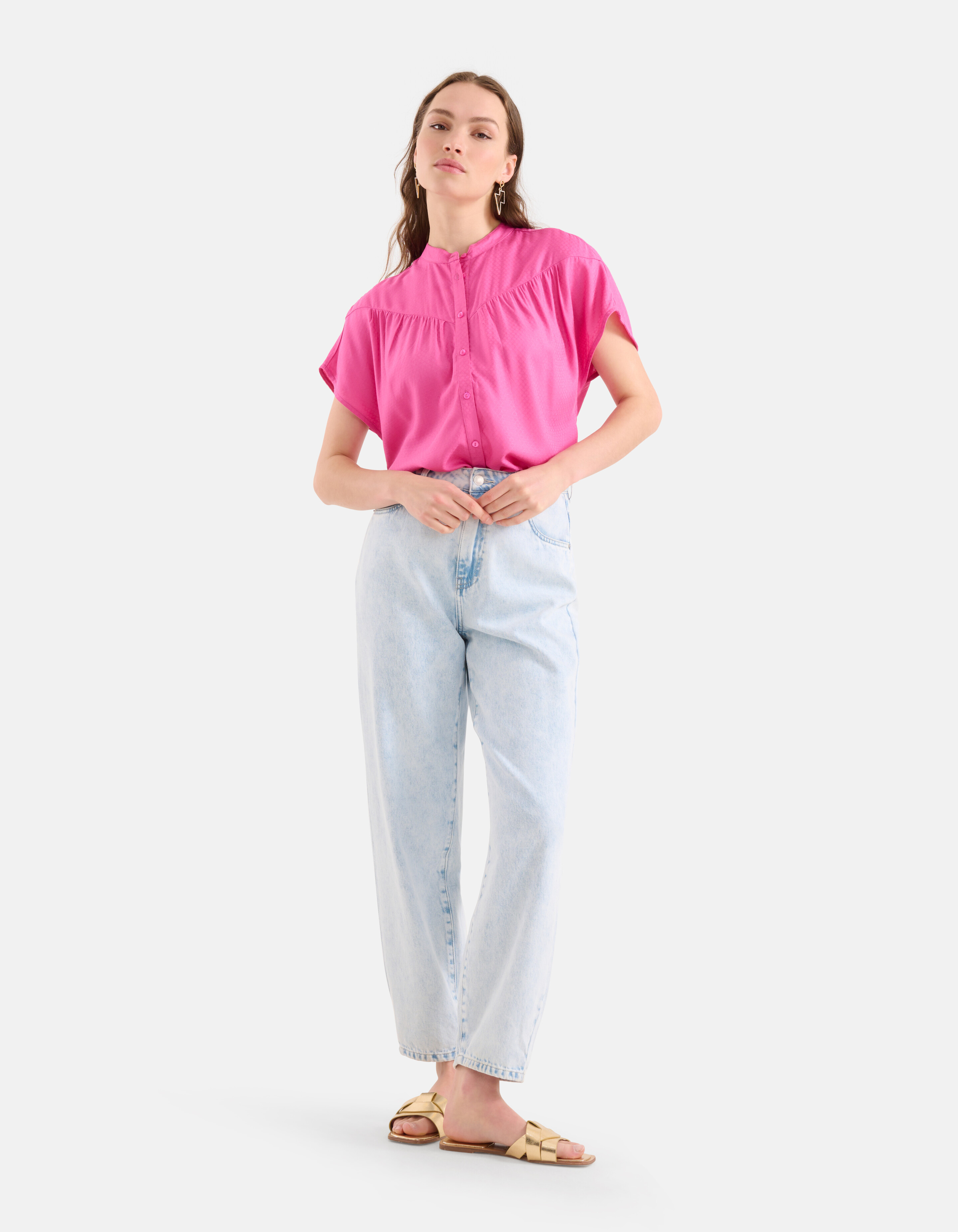 Relaxed Fit Top Roze SHOEBY WOMEN