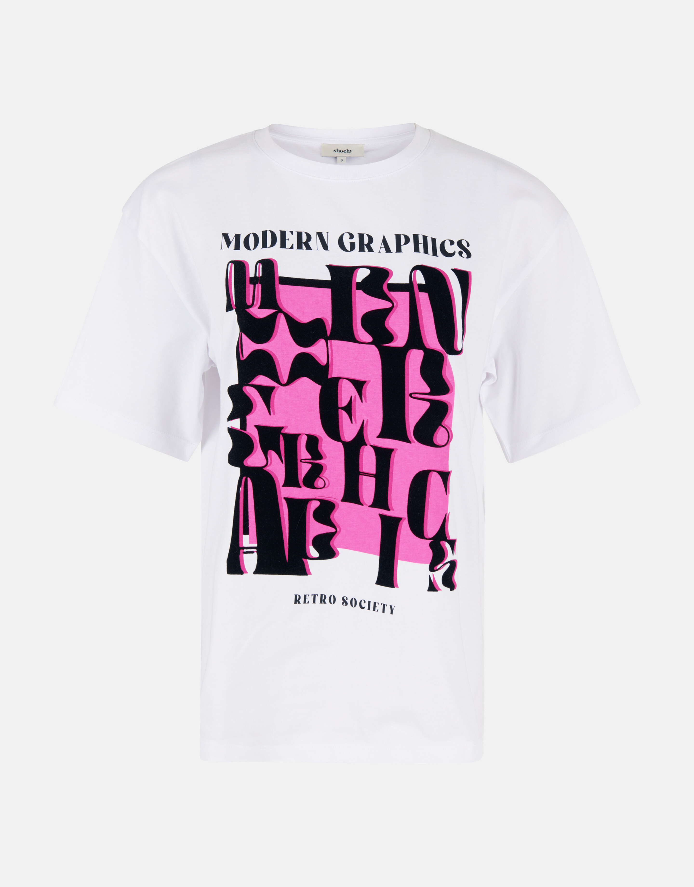 Grafisch Artwork T-shirt Wit SHOEBY WOMEN