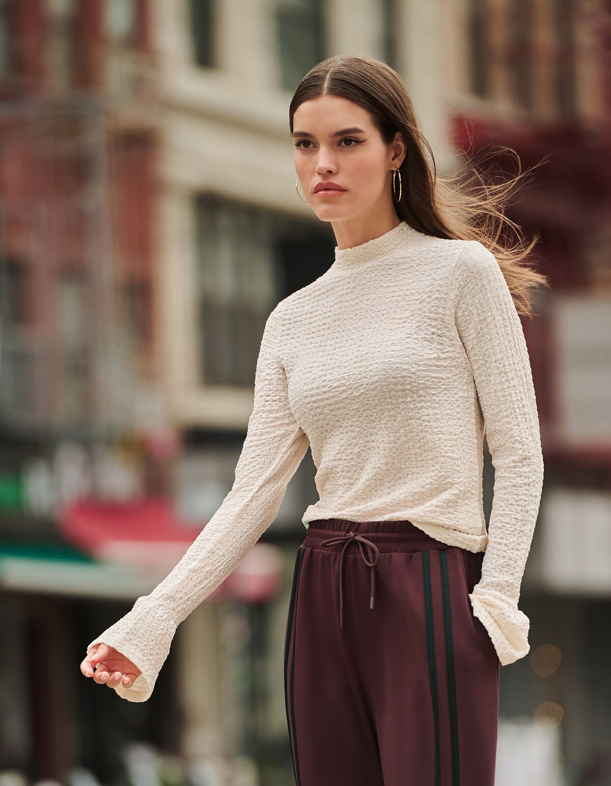 Structuur Top Gebroken Wit SHOEBY WOMEN