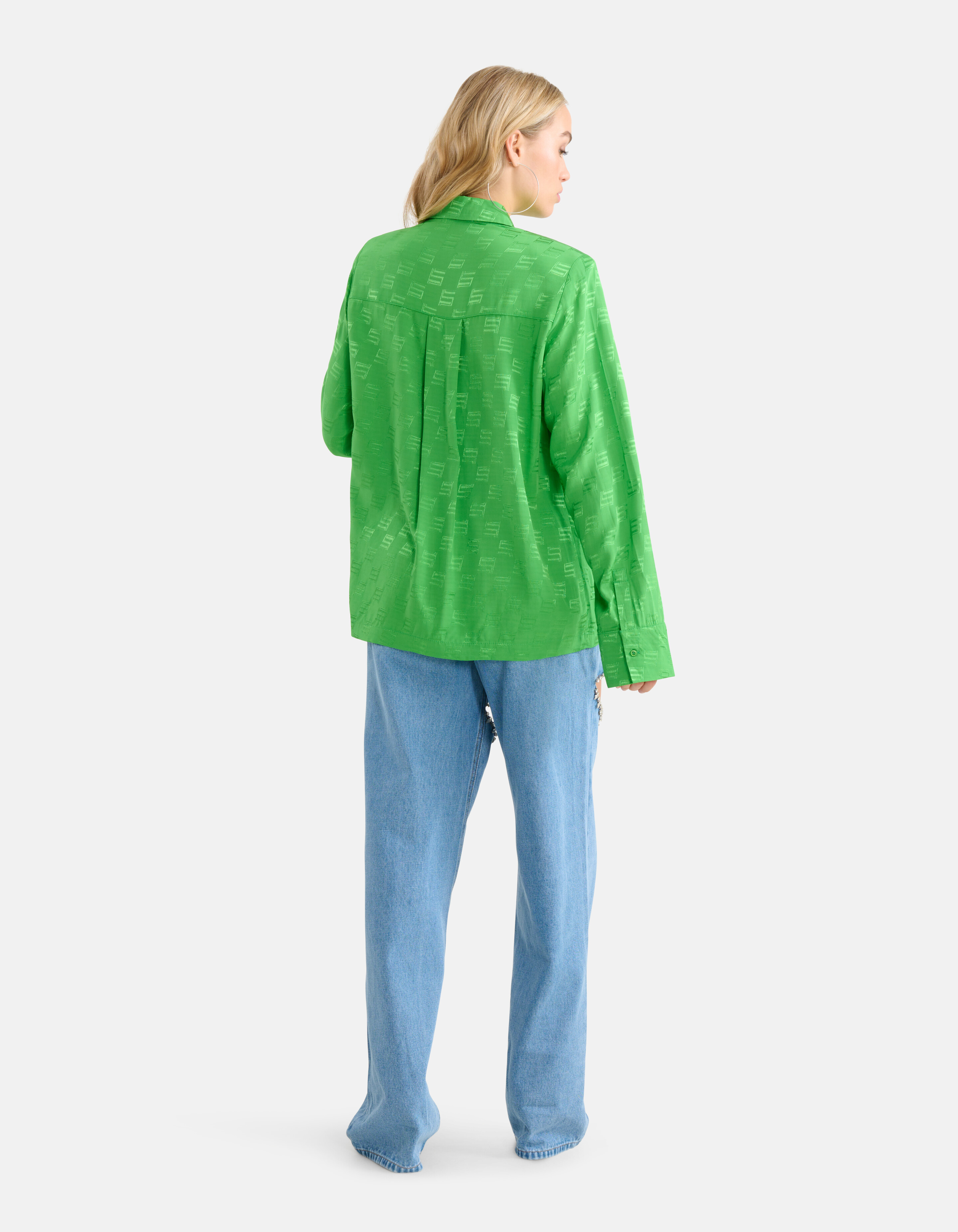 Jacquard Blouse Groen SHOEBY WOMEN