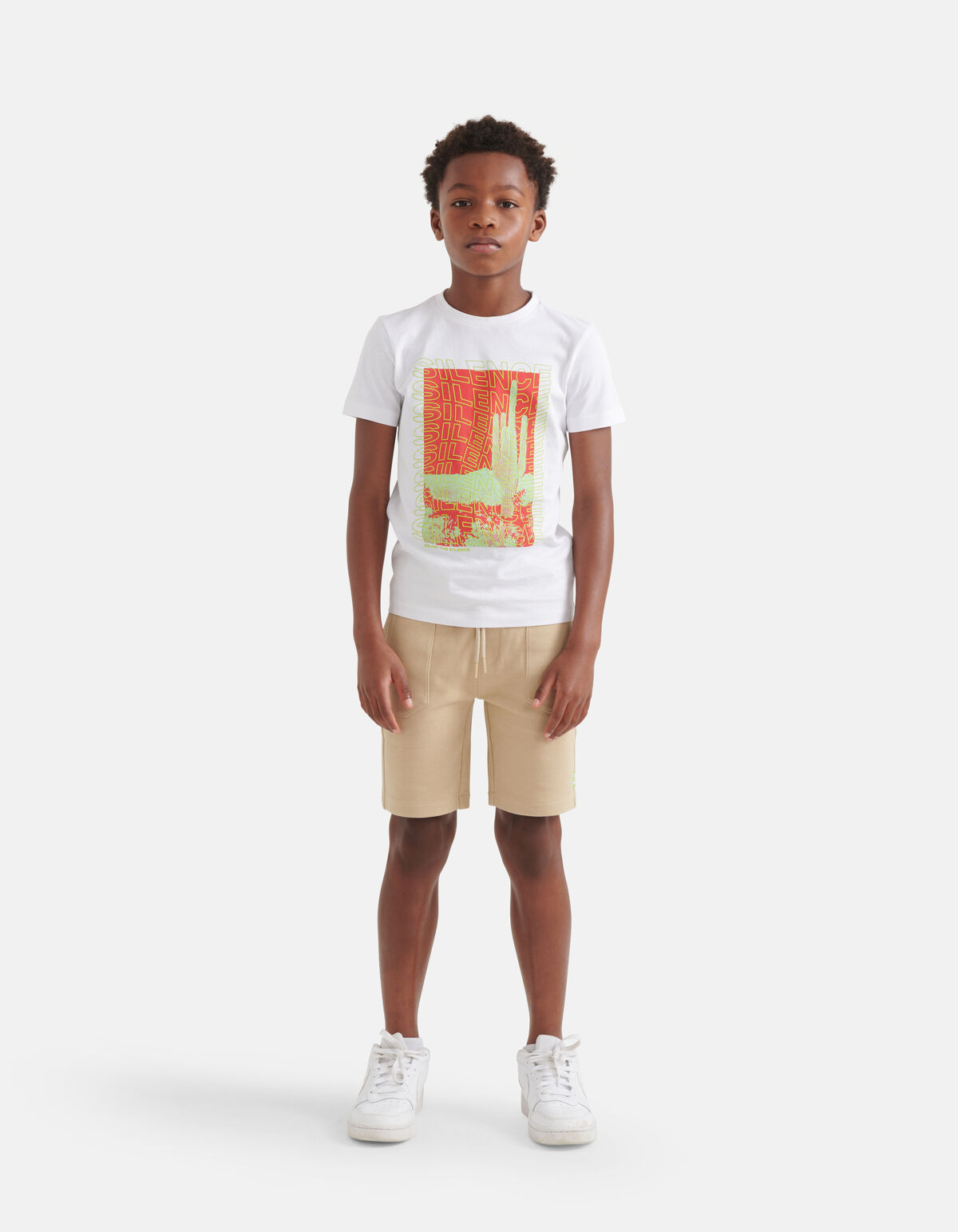 Artwork T-shirt Wit SHOEBY BOYS