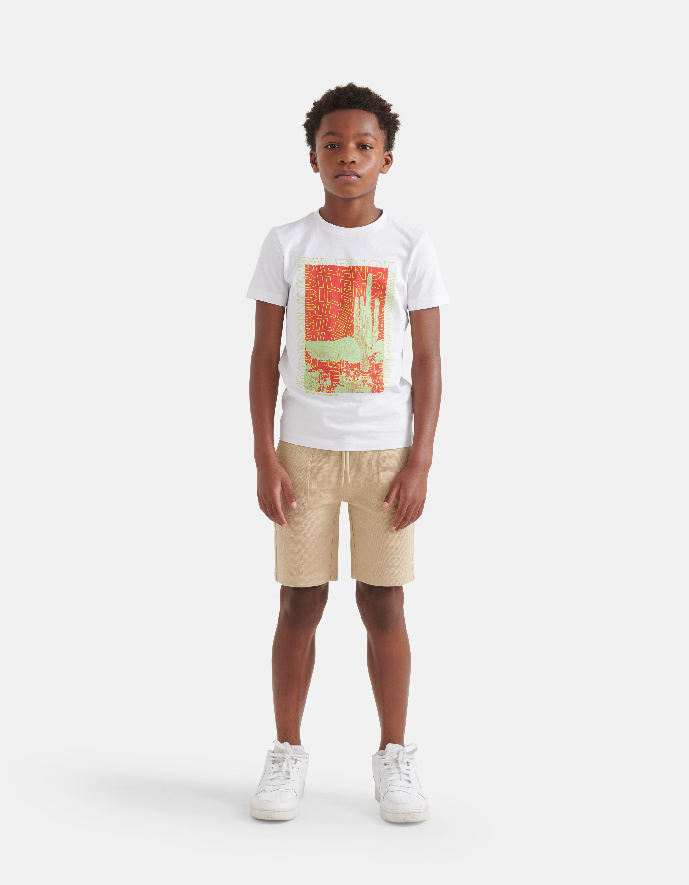 Artwork T-shirt Wit SHOEBY BOYS