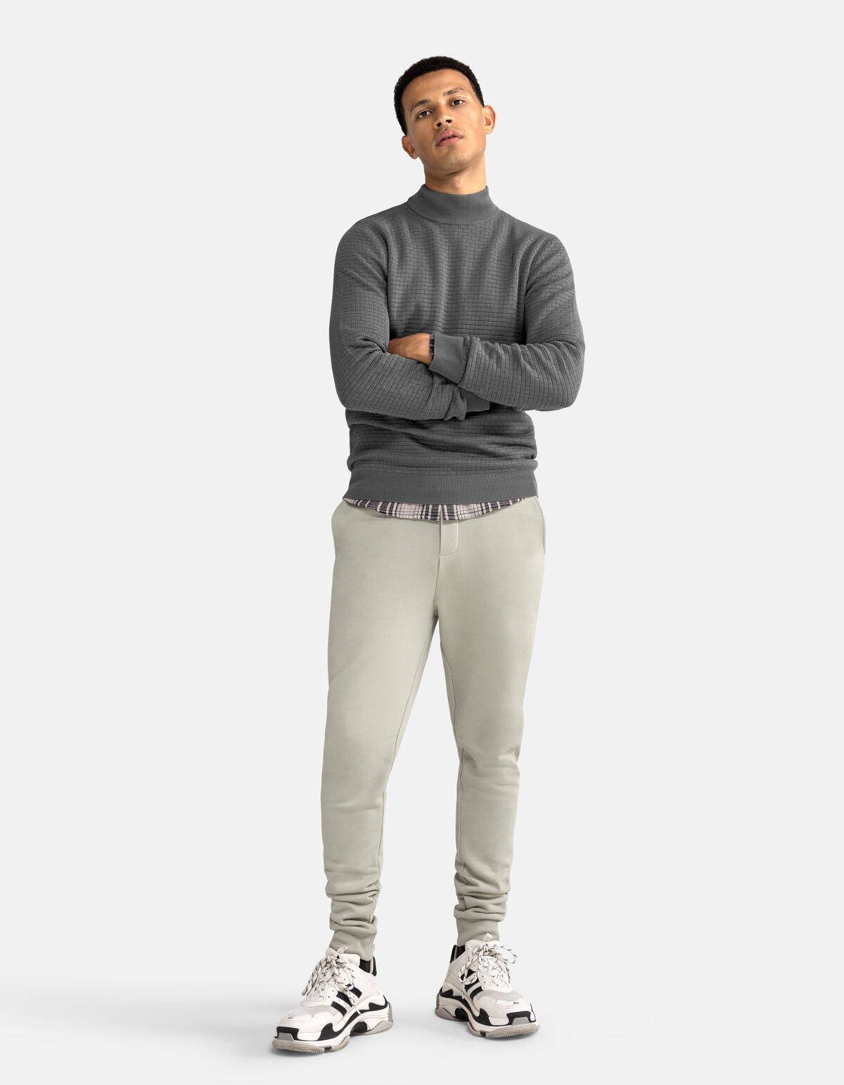 Geblokte Coltrui Grijs SHOEBY MEN