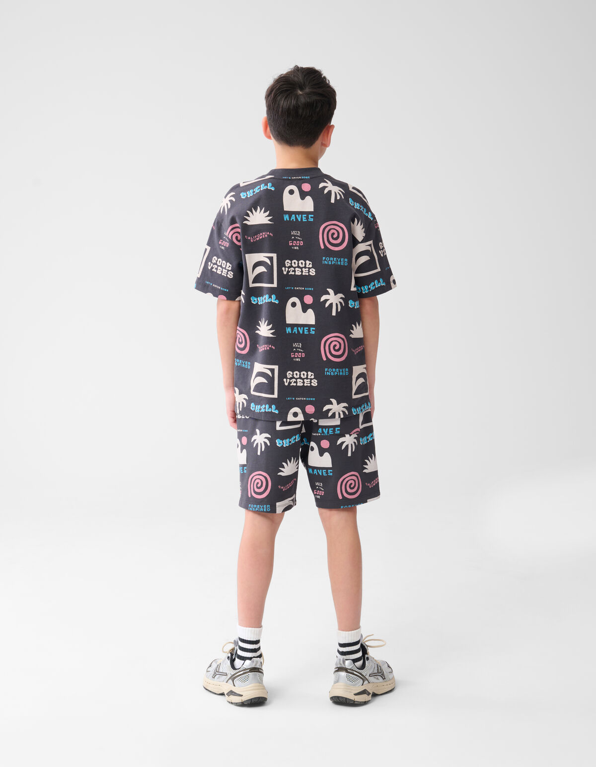 Summer Artwork Short Donkergrijs SHOEBY BOYS