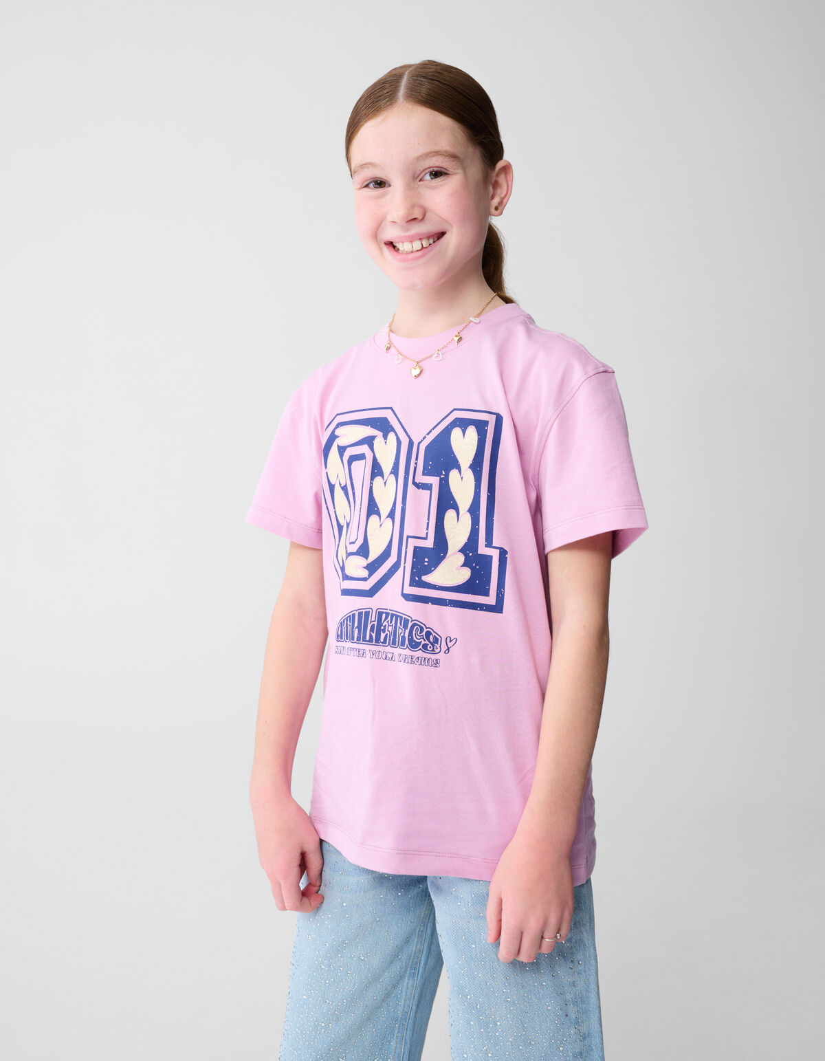 Athletics Artwork T-shirt Roze SHOEBY GIRLS