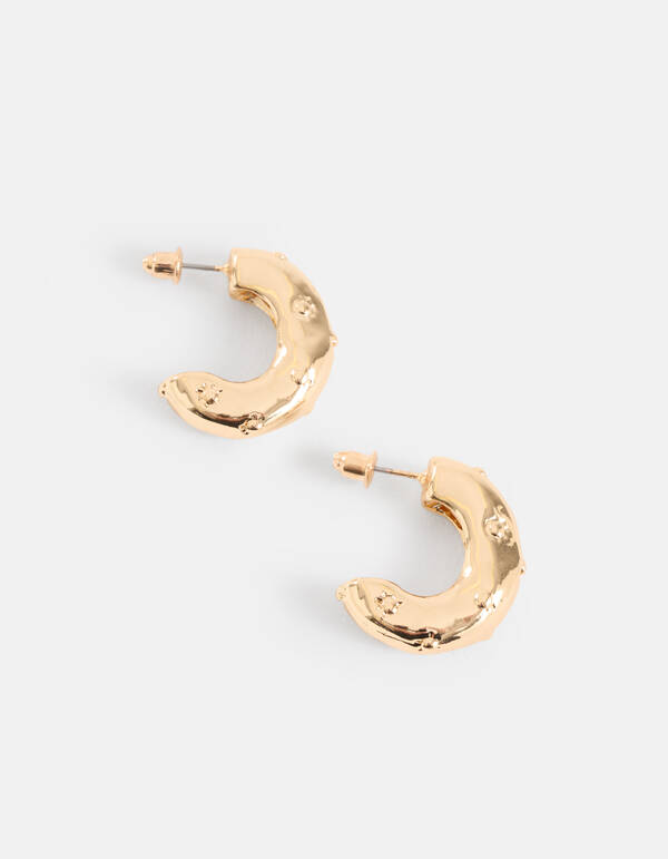 Bulky Dotted Oorbellen Goud SHOEBY ACCESSOIRES
