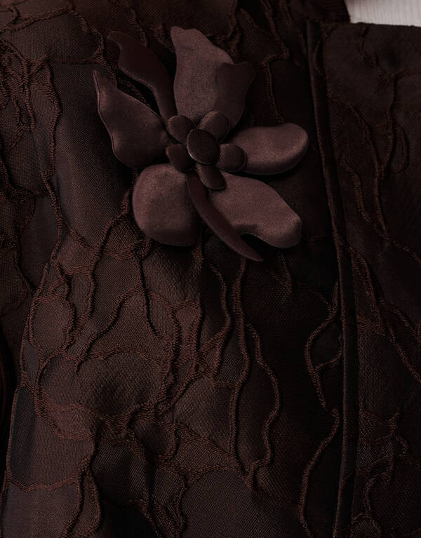 Flower Jacquard Bomber Donkerbruin SHOEBY WOMEN