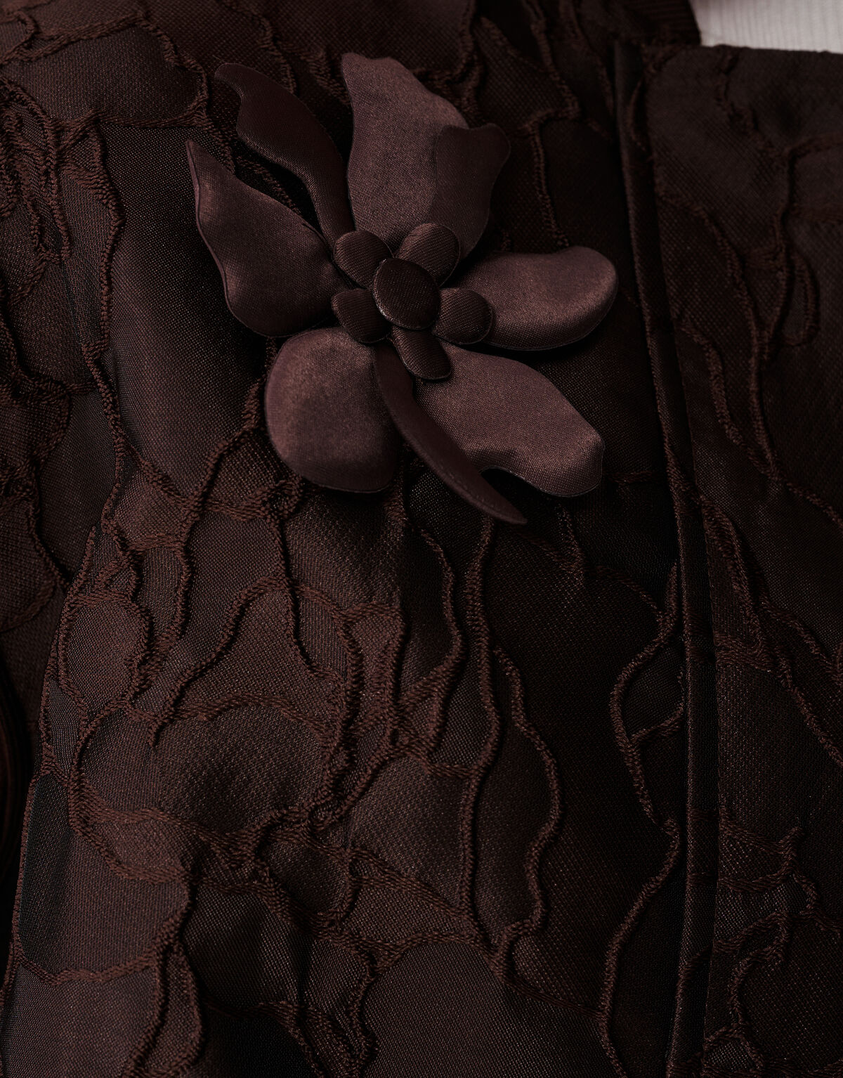 Flower Jacquard Bomber Donkerbruin SHOEBY WOMEN