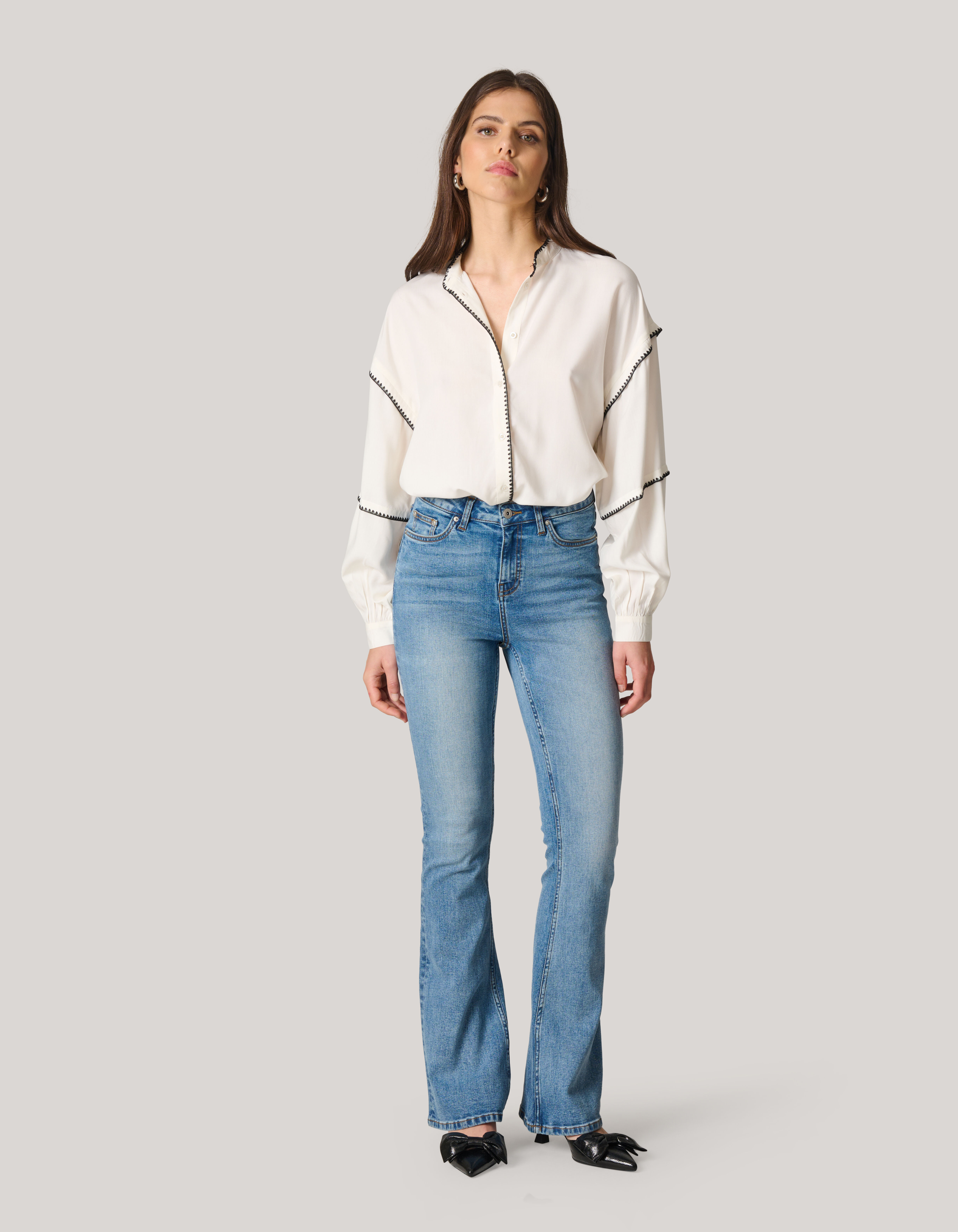Flared Fit Jeans Mediumstone L34