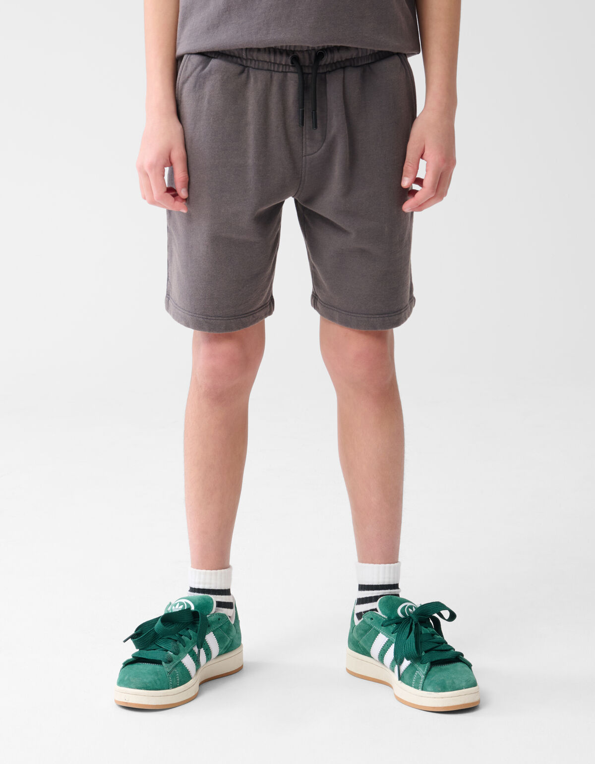 Tekst Short Donkergrijs SHOEBY BOYS